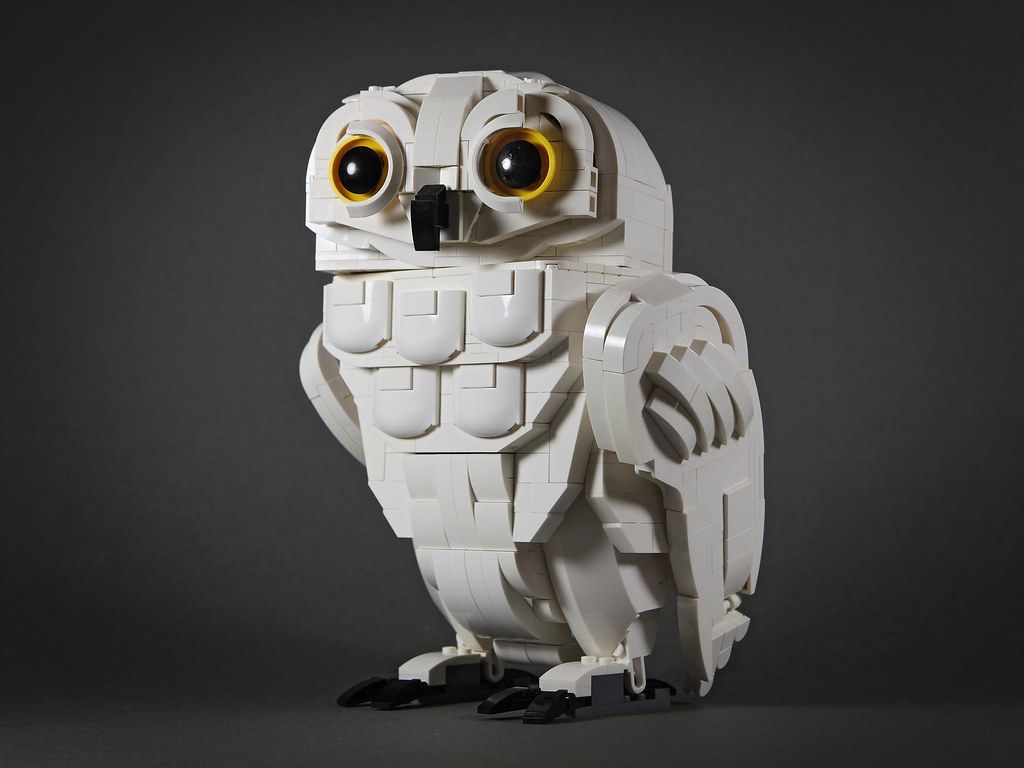 Gufo Hedwig in mattoncini Lego, 1024x768 HD, Laptop