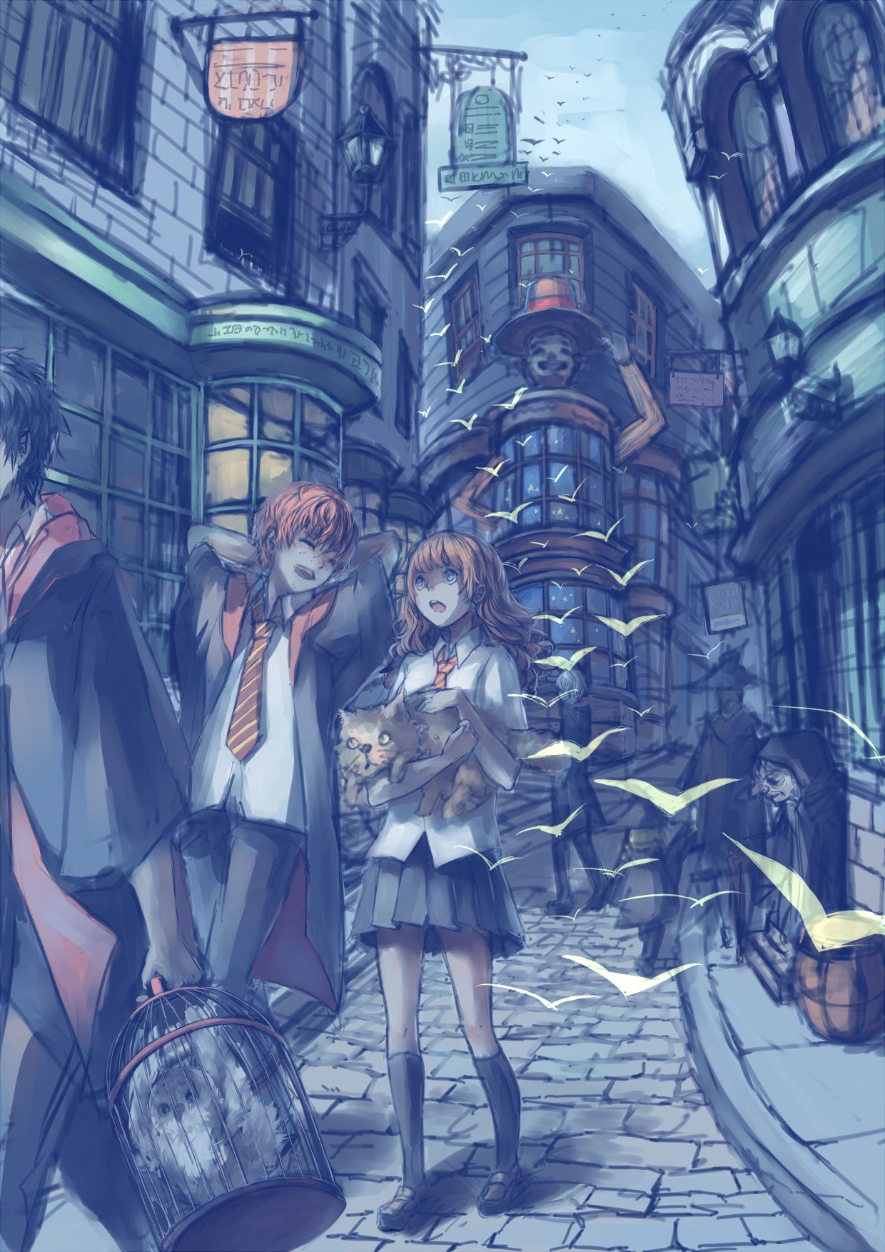 Diagon Alley Harry Potter personaggi, mondo magico, 1240x1753 Verticale, Mobile