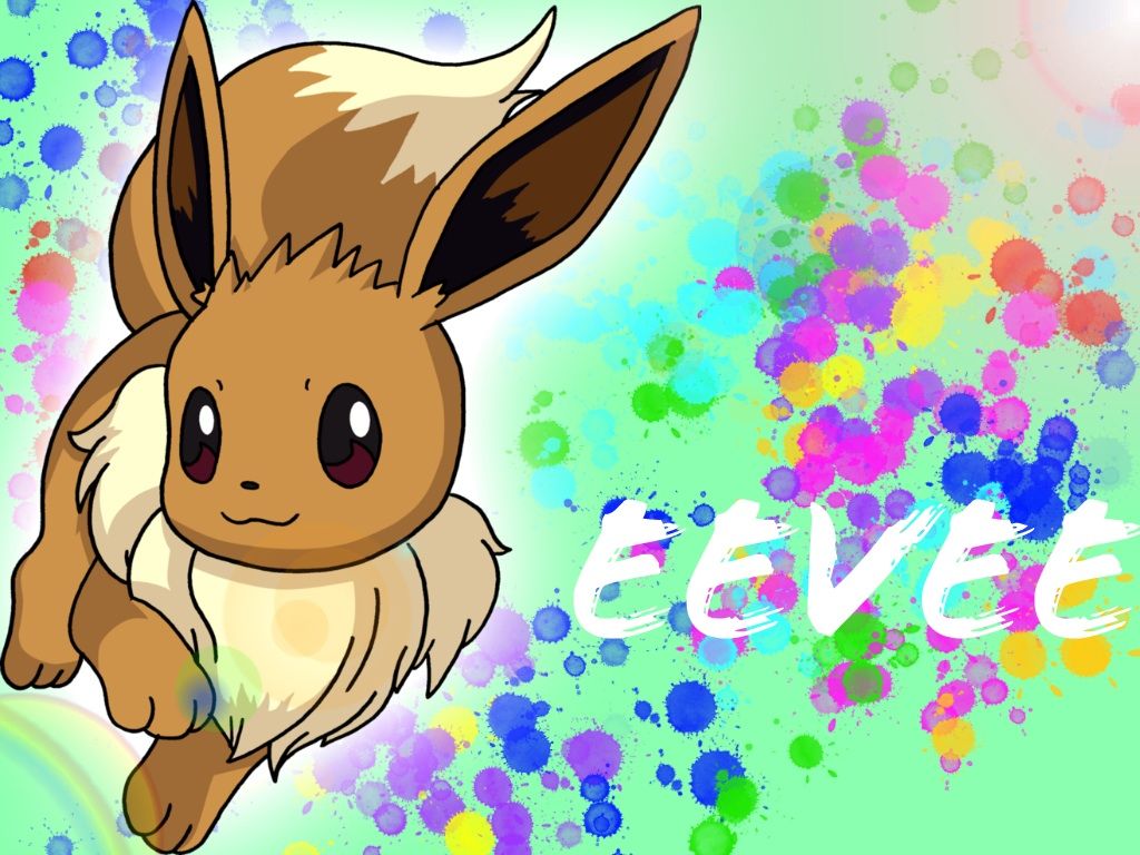 Eevee minimalista sfondo arancione, 1920x1080 Full HD 1080p, PC