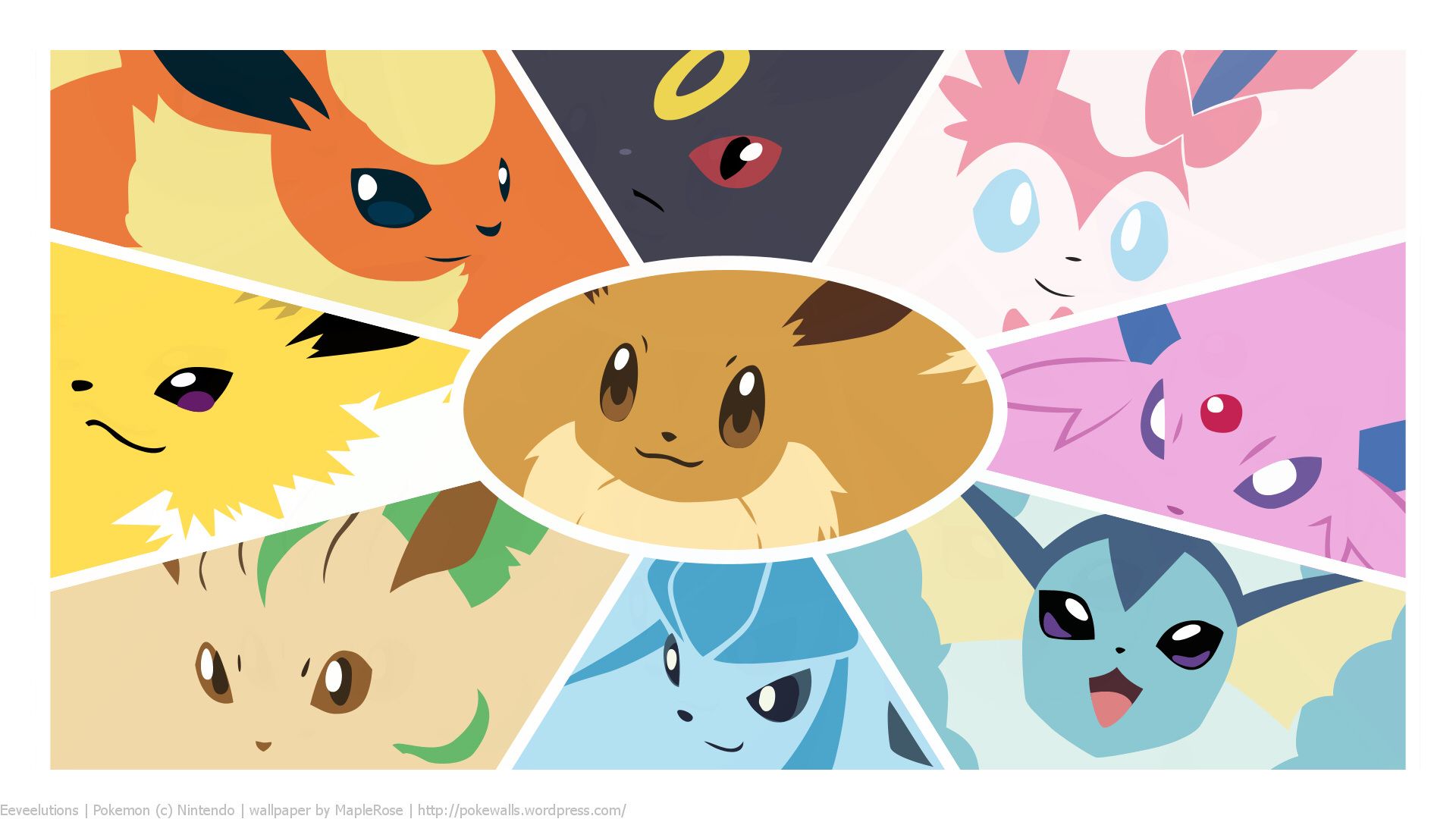 Eevee e evoluzioni Pokemon, creature tascabili, 1920x1080 1080p, Desktop