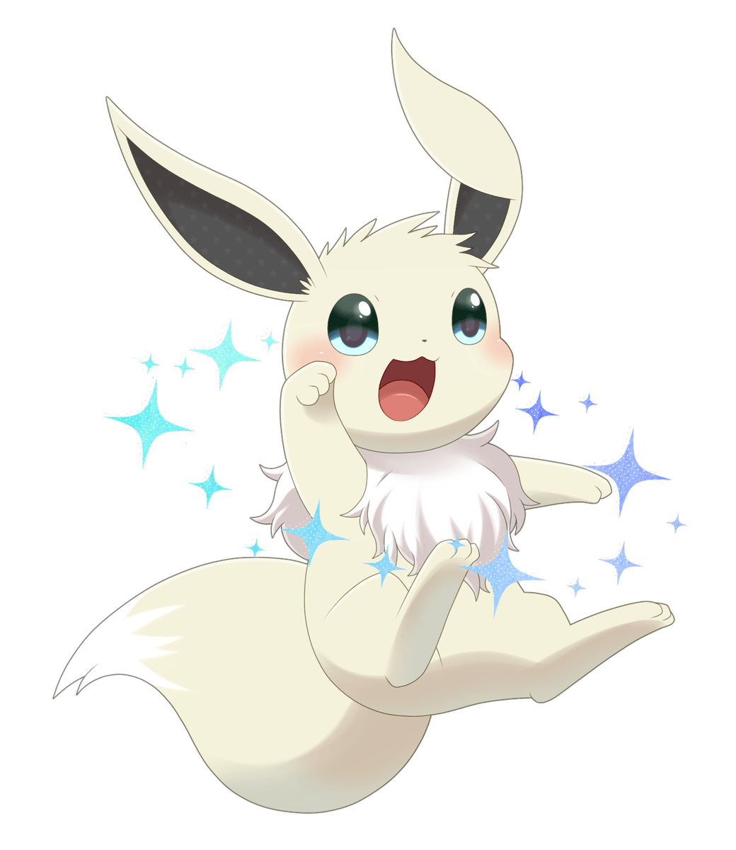 Eevee shiny bianco Pokemon, 1040x1200 Verticale, Mobile
