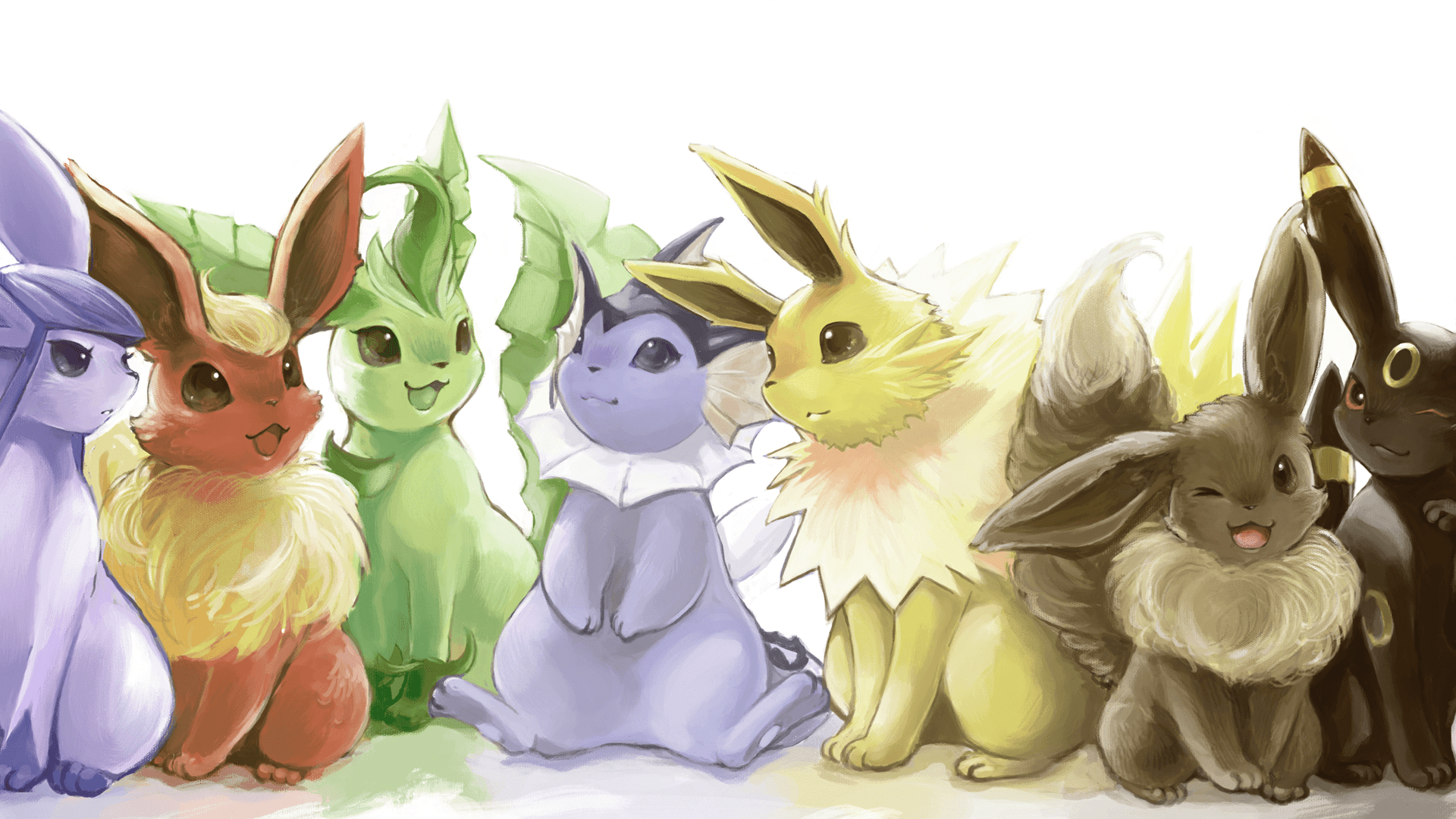 Eevee e evoluzioni Pokemon, 1920x1080 Full HD, PC