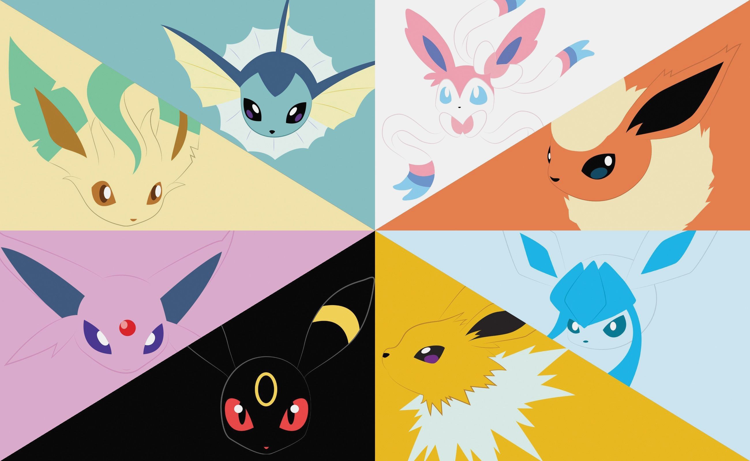 Eevee evoluzioni Pokemon carine, 2600x1600 2K, Laptop