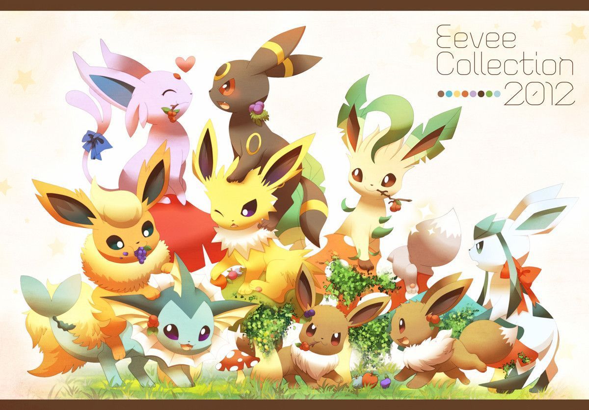 Eevee ed evoluzioni Pokemon, Pokémon, 1200x835 HD, Desktop
