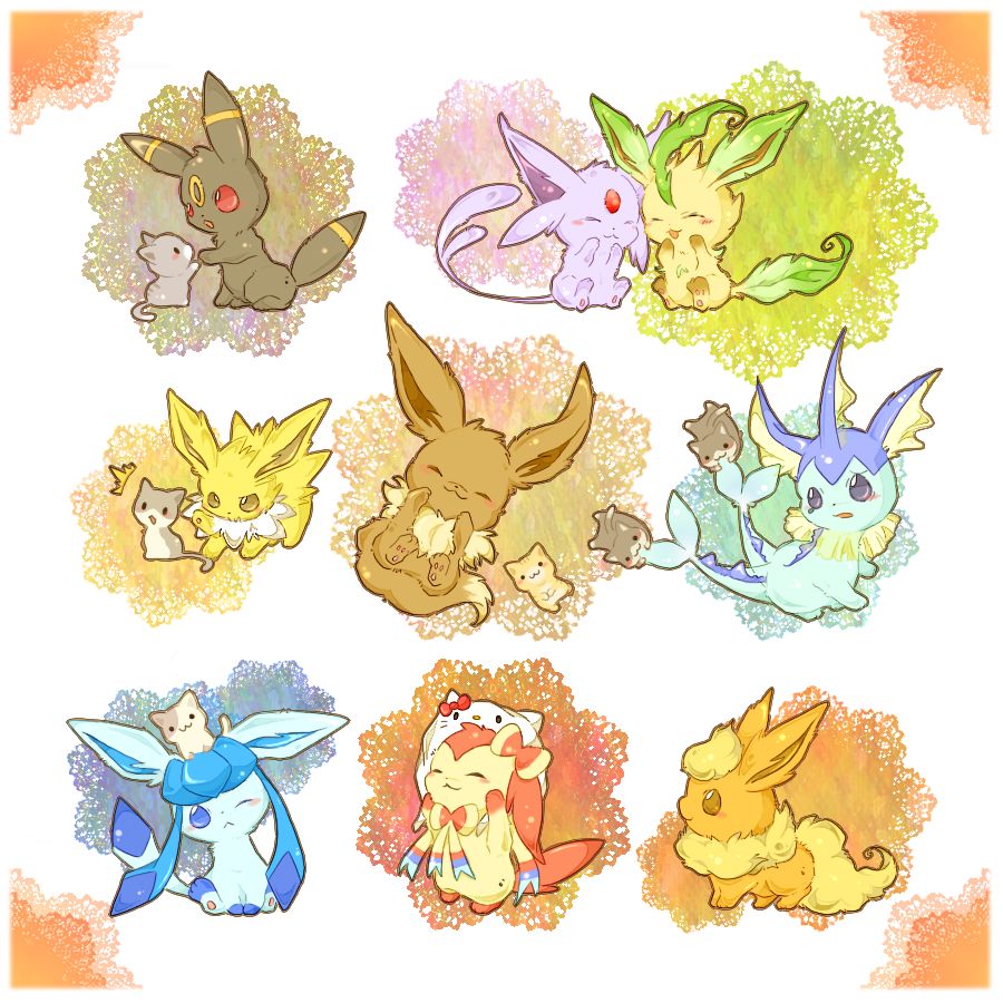 Evoluzioni di Eevee Pokémon, 900x900 HD, Desktop