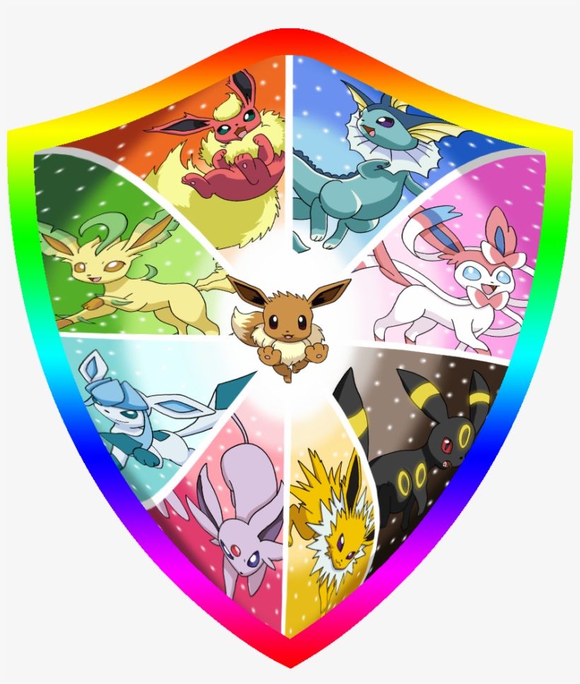 Eevee ed evoluzioni scudo arcobaleno, 820x967 Full HD Verticale, iPhone