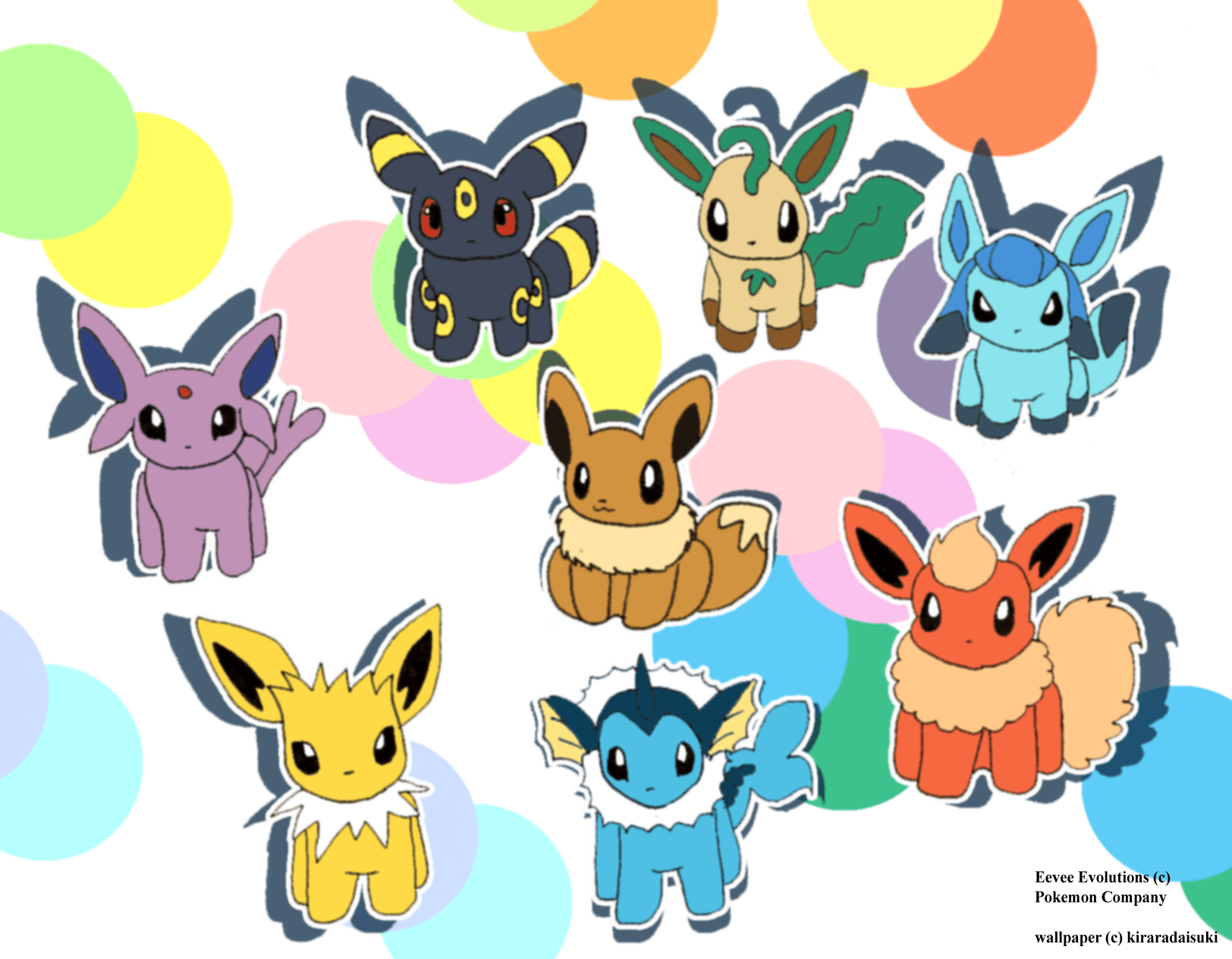 Eevee Pokémon carino sfondo giallo, 1024x768 HD, Laptop