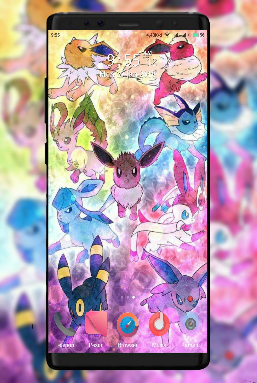Evoluzioni di Eevee Pokemon, 1072x1601 Verticale, Android