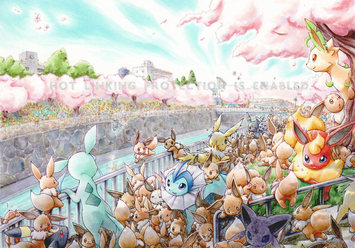 Eevee e evoluzioni Pokemon, 1280x720 720p, PC