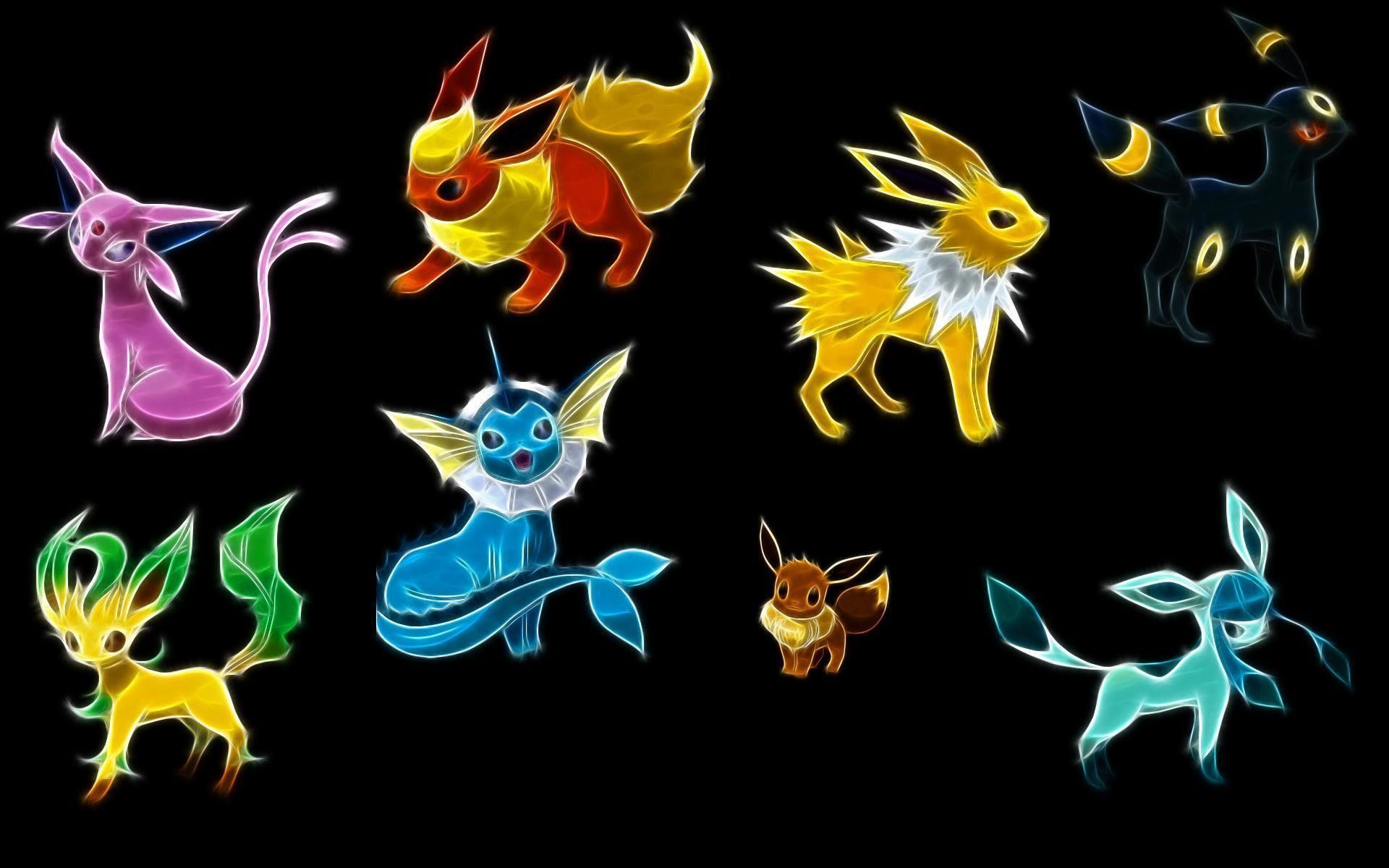 Evoluzioni di Eevee Pokemon, Nintendo, 1920x1200 WUXGA, Laptop