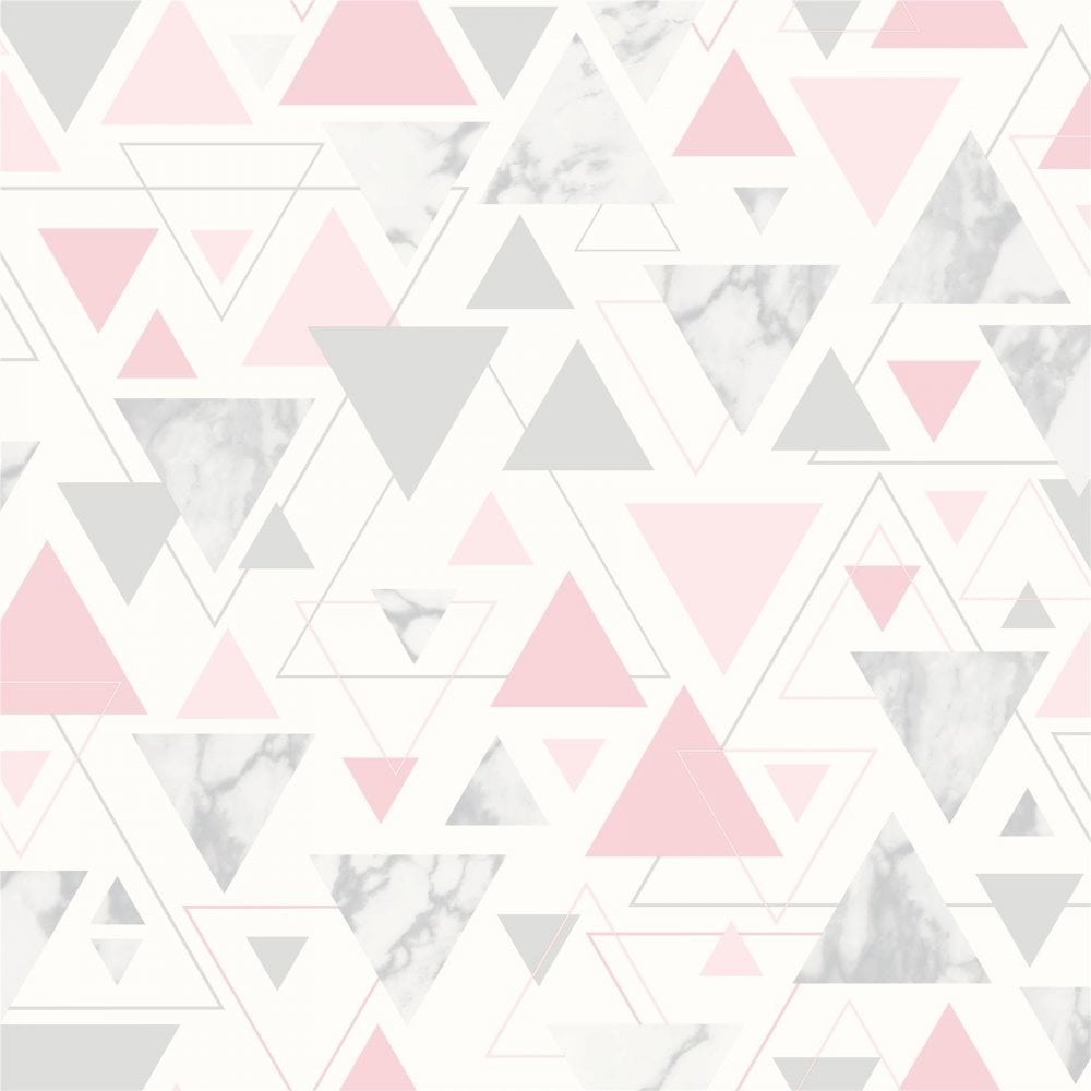 Triangoli geometrici rosa e grigio marmo, 1000x1000 HD, PC