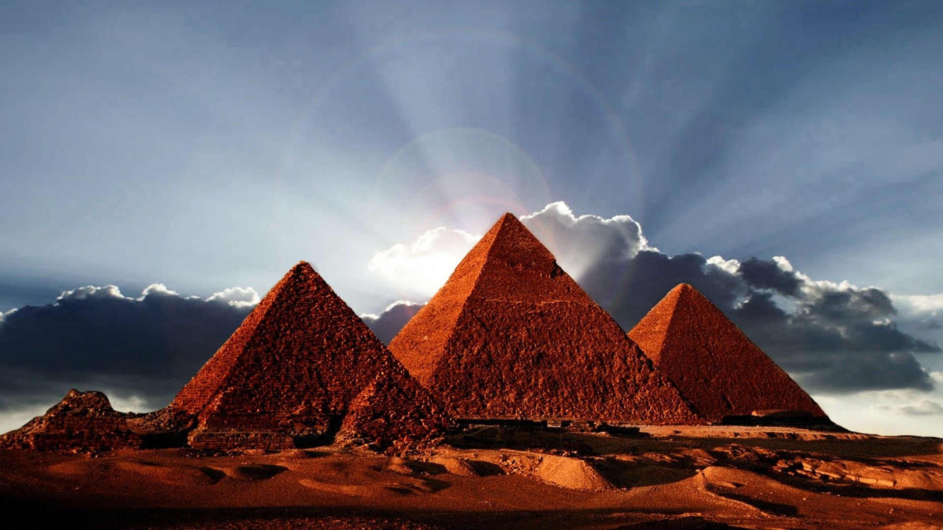Piramidi di Giza al tramonto, 1920x1080 Full HD 1080p, PC