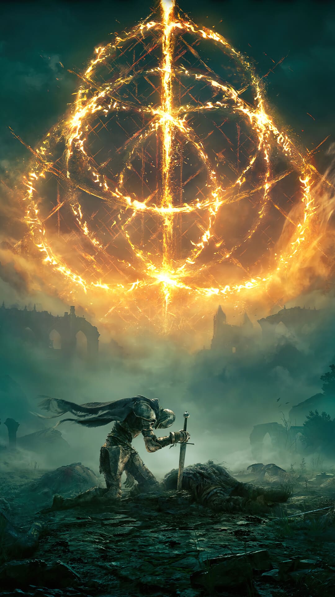 Elden Ring cavaliere runa dorata, 1080x1920 Verticale, Telefono