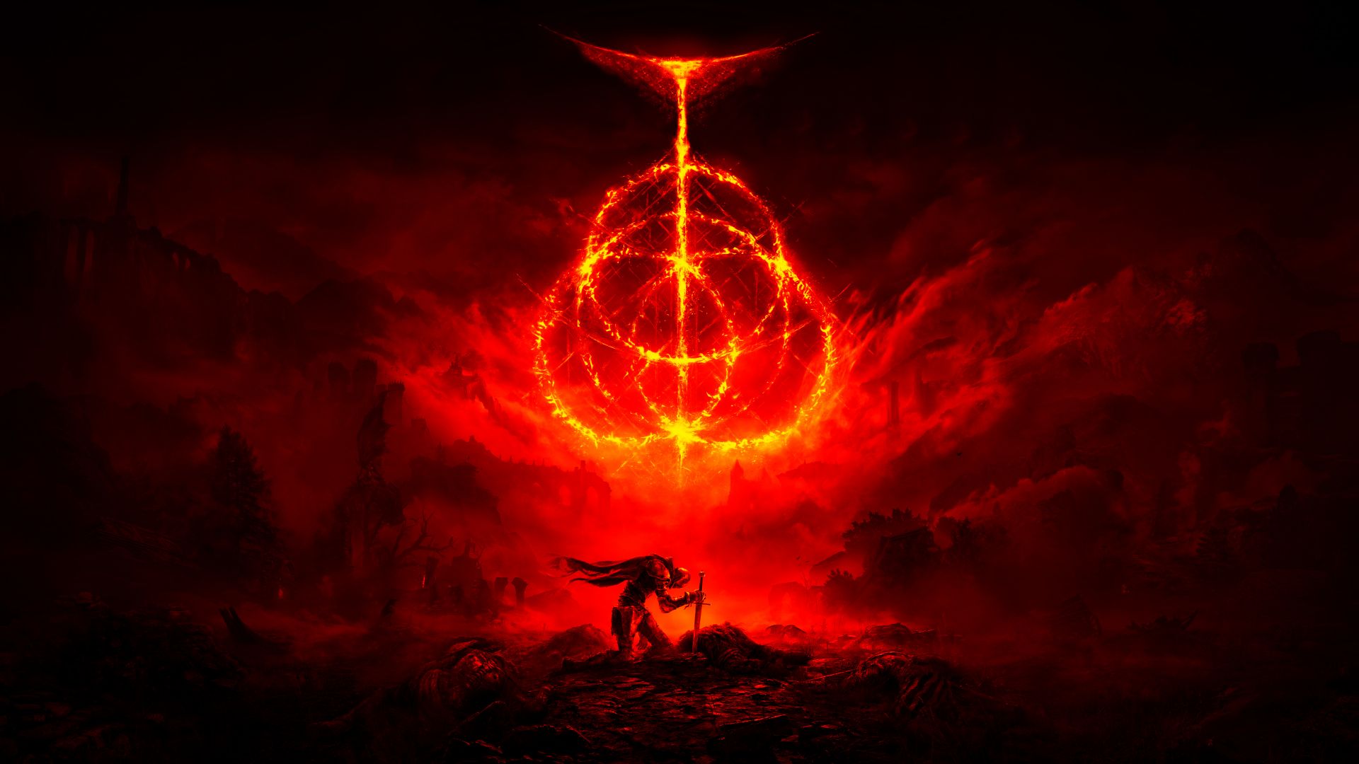Elden Ring simbolo runico rosso, 1920x1080 Full HD, PC