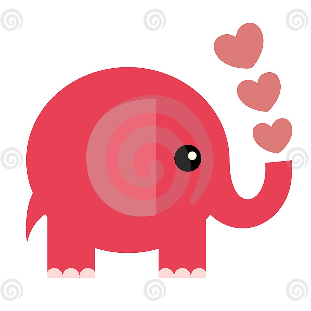 Elefante rosa con cuori, 1024x1024 HD, iMac