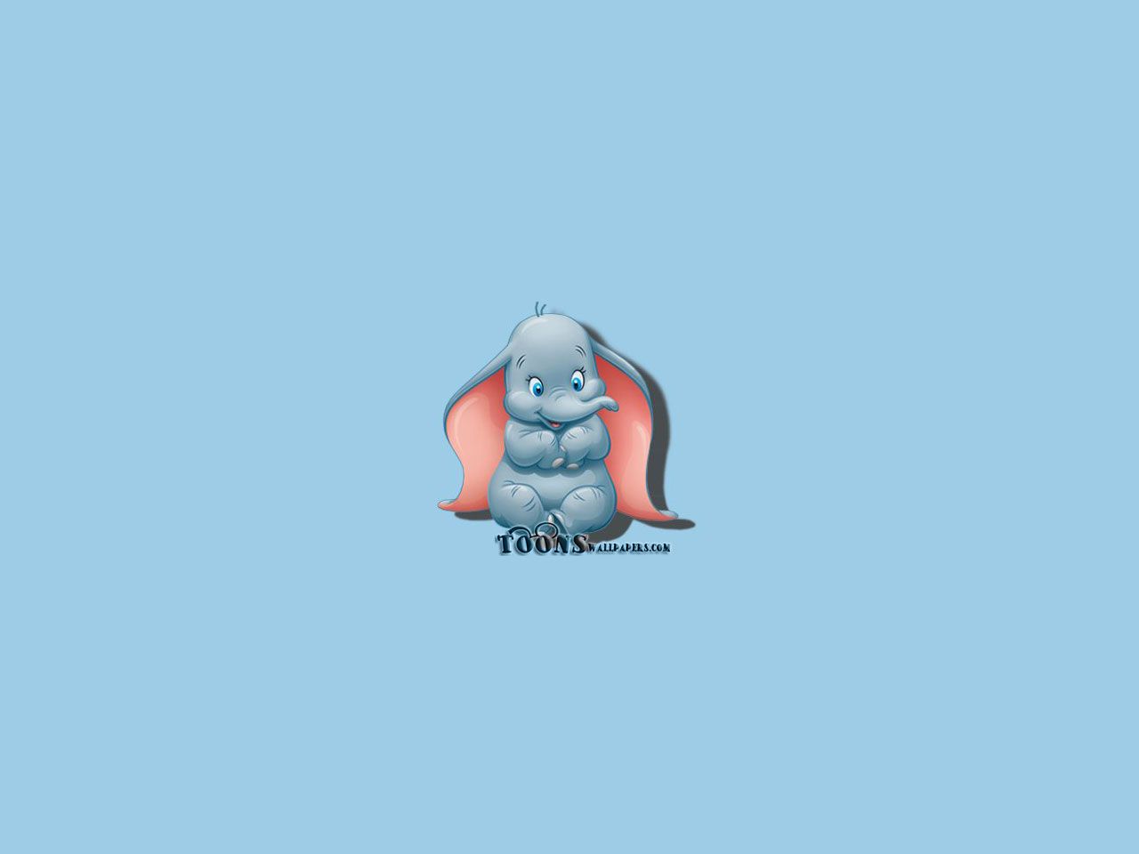 Dumbo elefante seduto blu, 1280x960 720p, Laptop