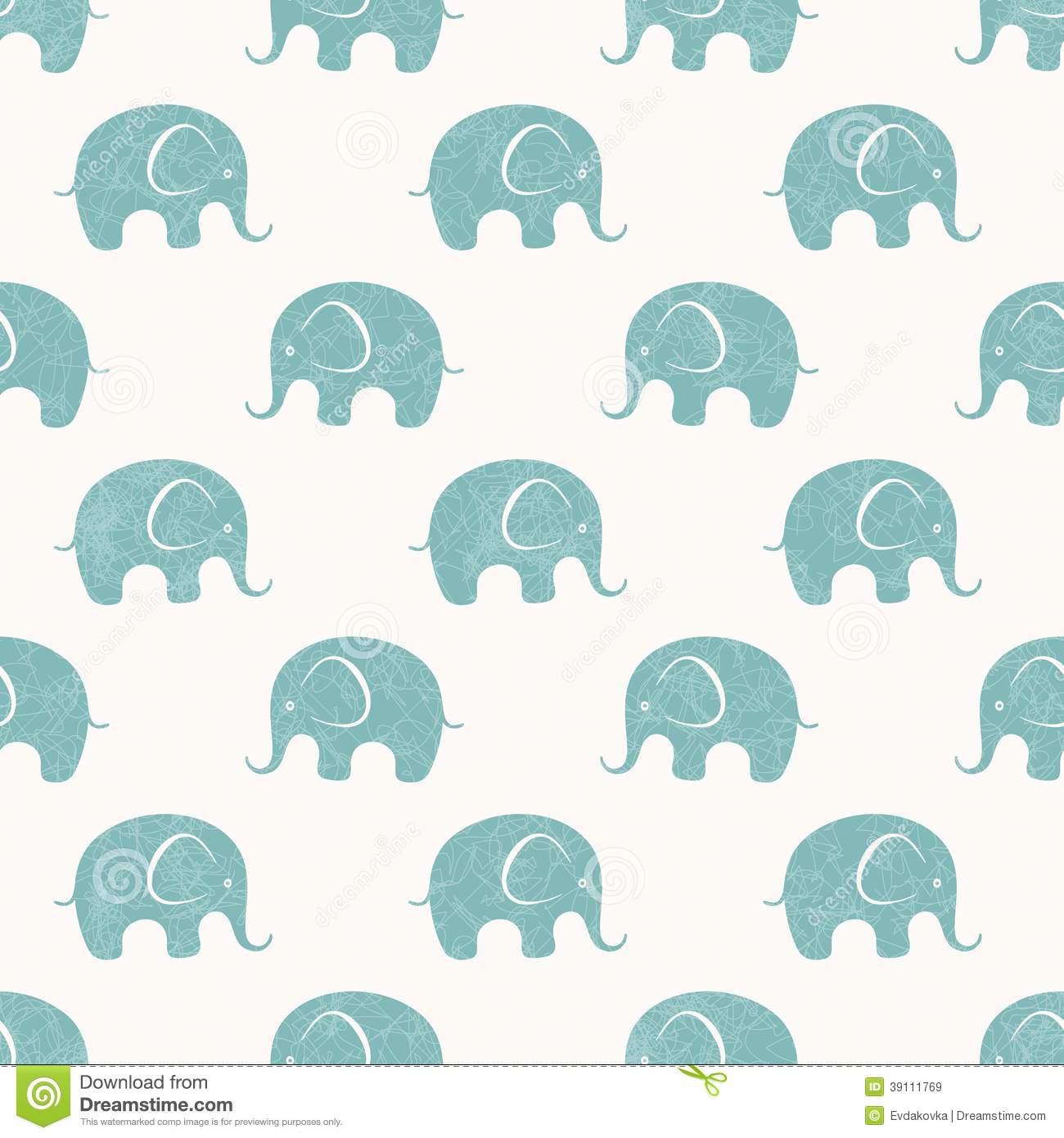 Elefantini turchesi pattern carino, 1300x1390 Verticale, Mobile