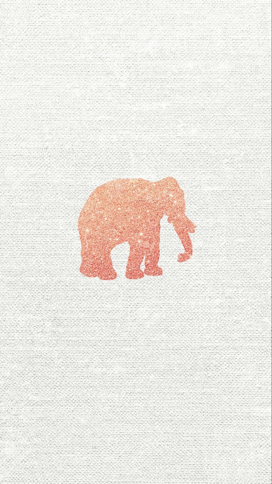 Elefante rosa dorato, 1080x1920 Verticale, Telefono