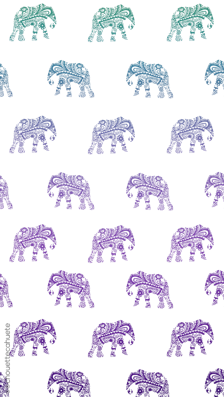 Elefanti decorativi pattern colorato, 721x1280 Verticale, iPhone