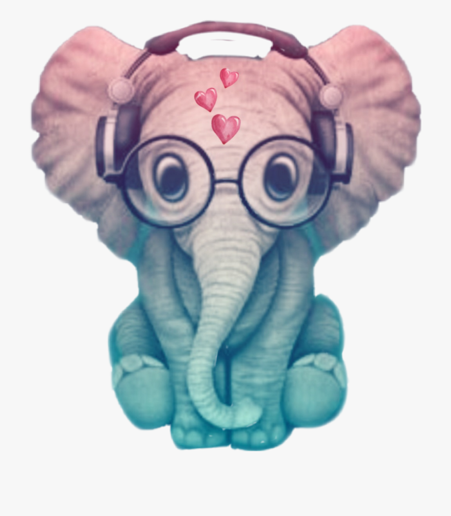 Elefante kawaii con cuffie, 920x1052 Full HD Verticale, iPhone Air