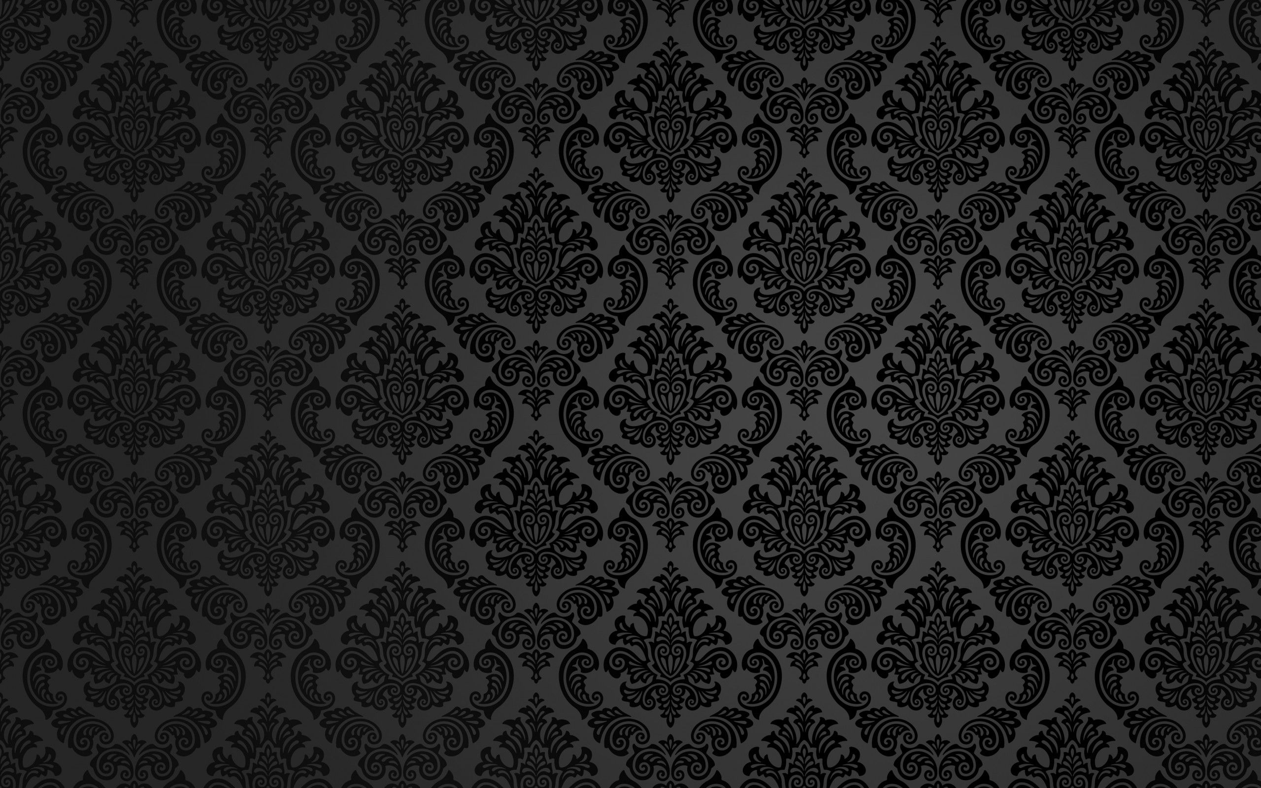 Motivo damascato nero elegante, 2560x1600 WQXGA, Desktop