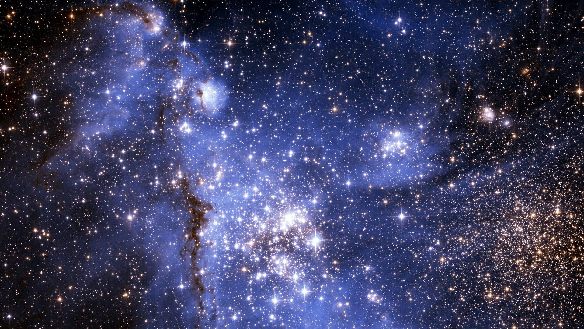 Nebulosa stellare blu spazio, 1920x1080 Full HD 1080p, PC Desktop