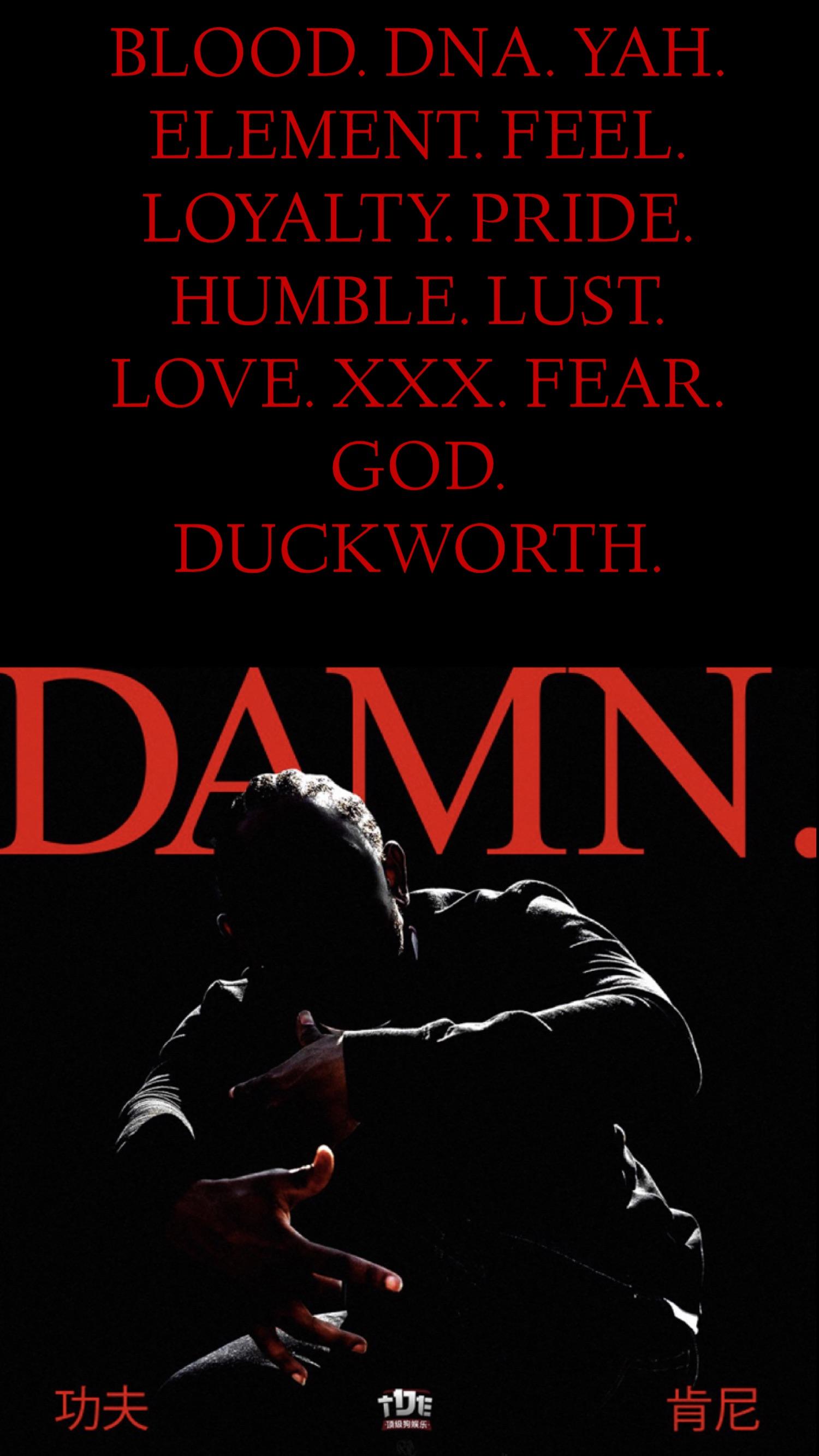 Copertina album DAMN Kendrick Lamar, 1500x2668 Full HD Verticale, iPhone