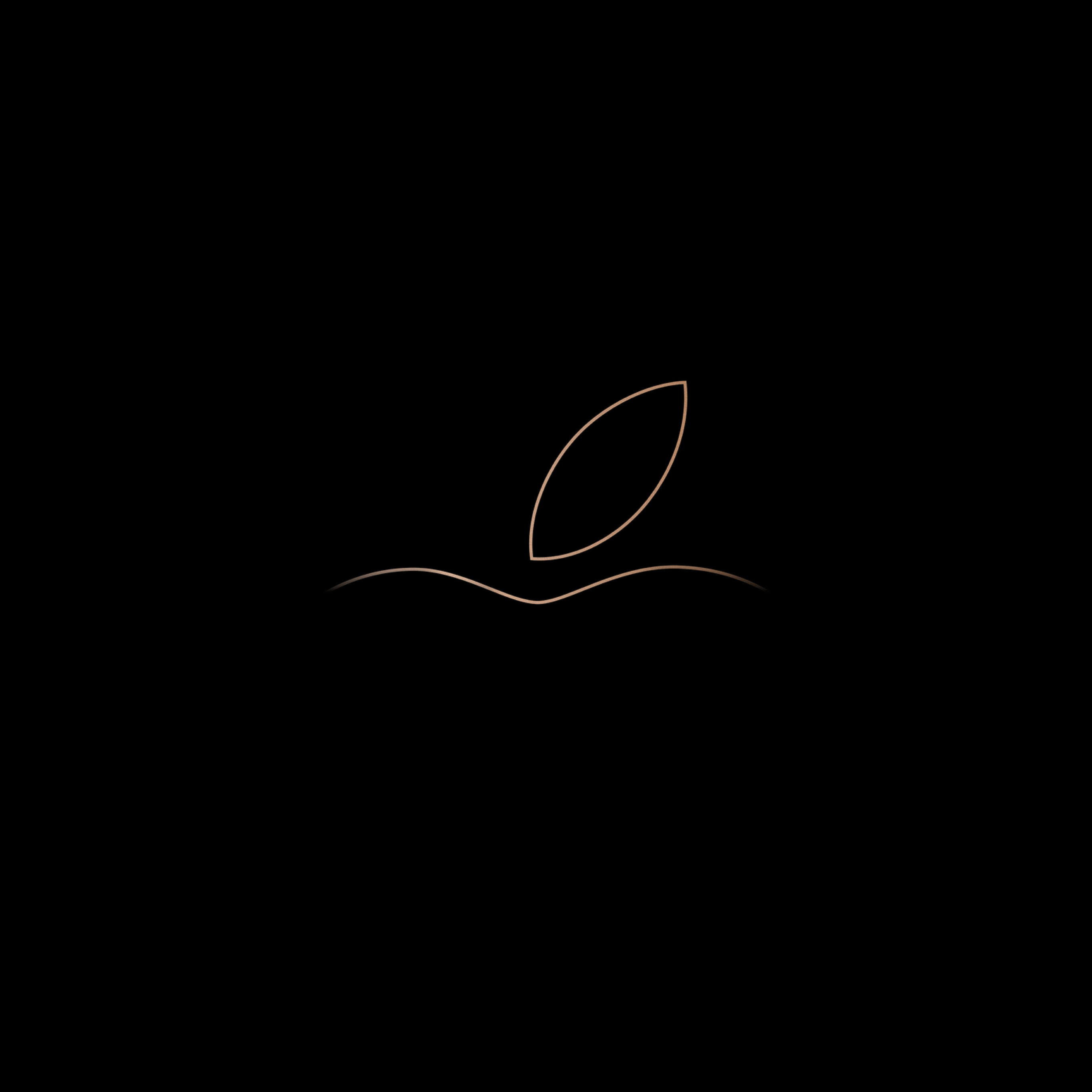 Logo Apple stilizzato acqua, azienda tech, 2732x2732 WQXGA, Desktop