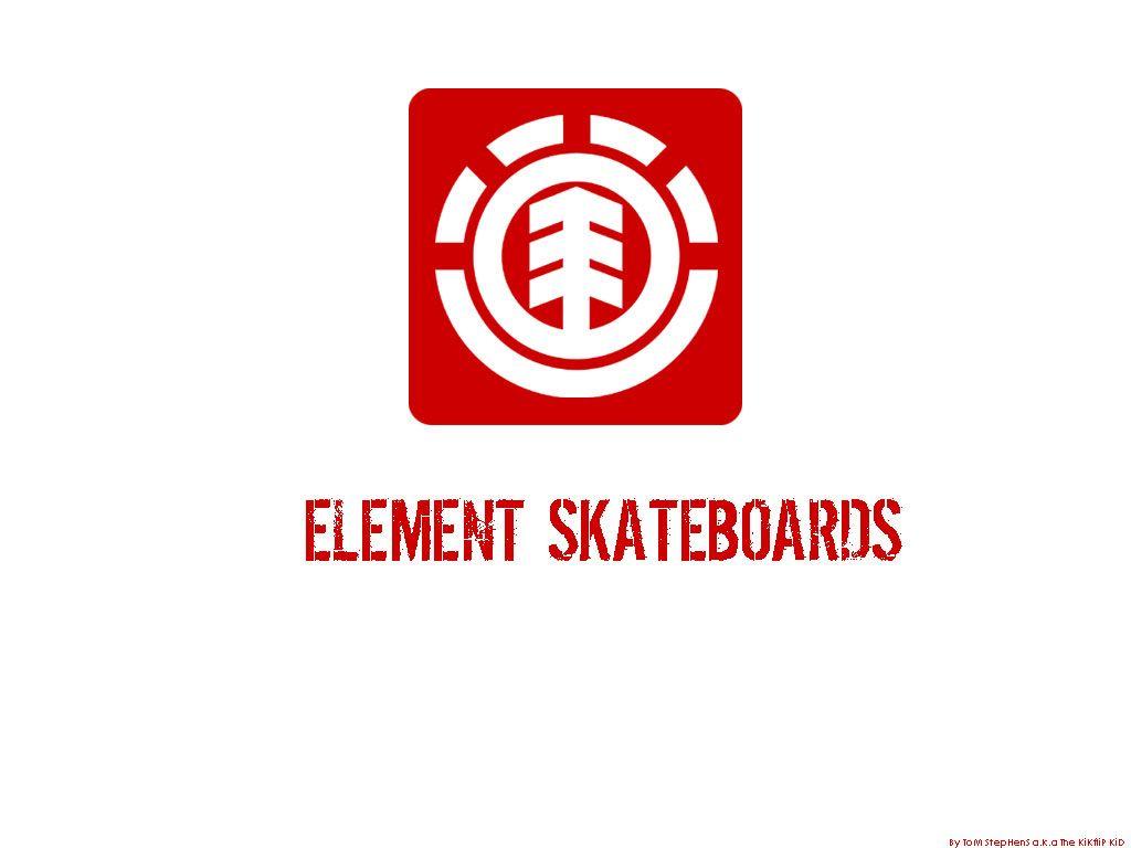 Logo Element Skateboards rosso, 1024x768 HD, iMac