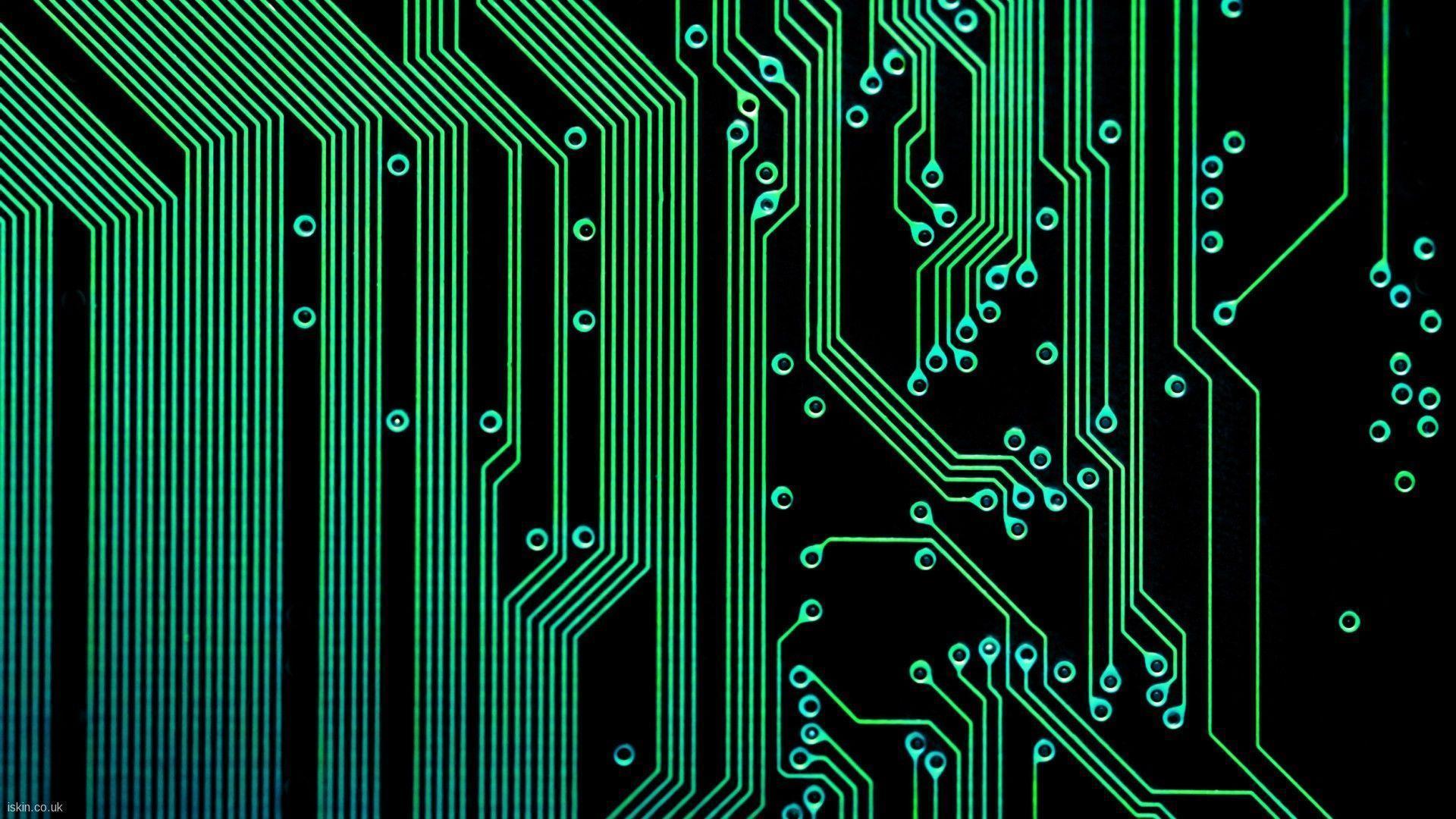 Circuito stampato verde neon, 1920x1080 1080p, PC Desktop