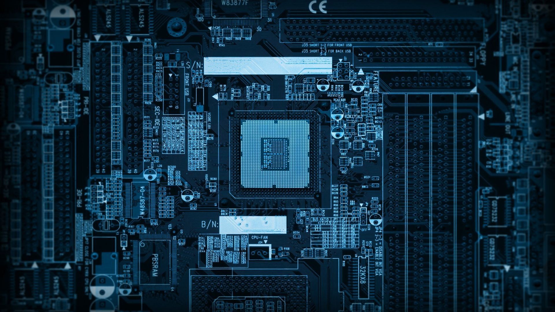 Circuito stampato con microchip, 1920x1080 Full HD 1080p, Desktop