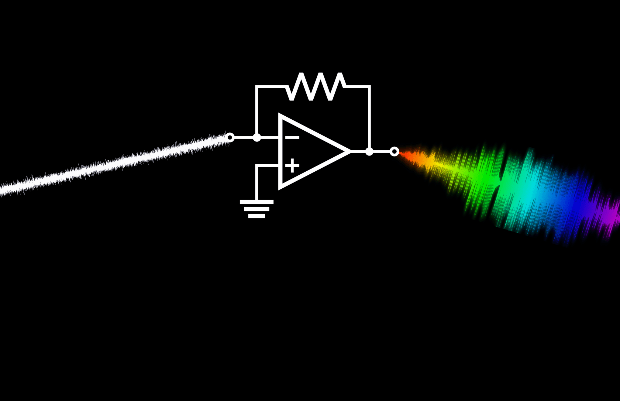 Circuito amplificatore operazionale colorato, 2040x1320 alta risoluzione, PC