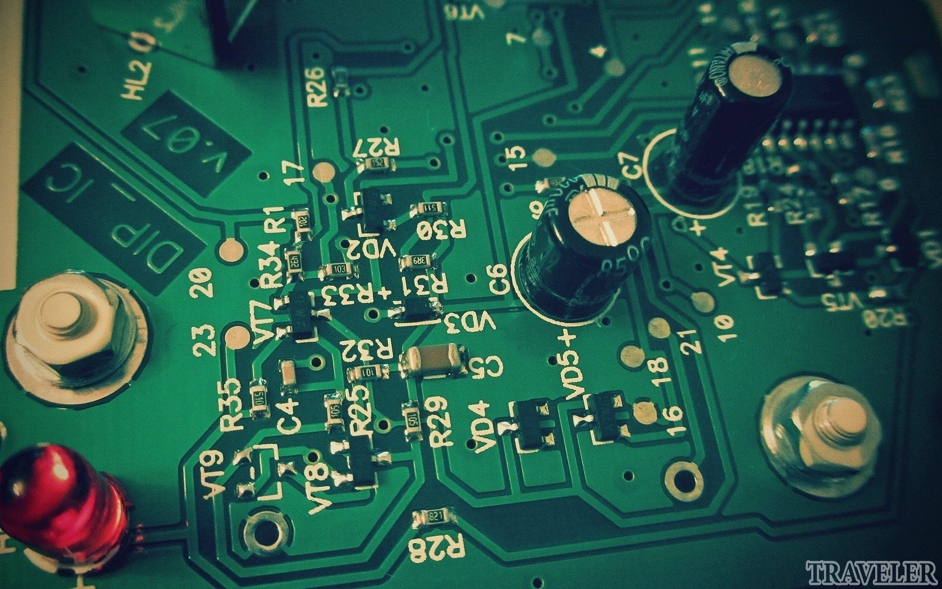 Circuito elettronico verde macro, 1920x1200 Full HD+ WUXGA, Laptop