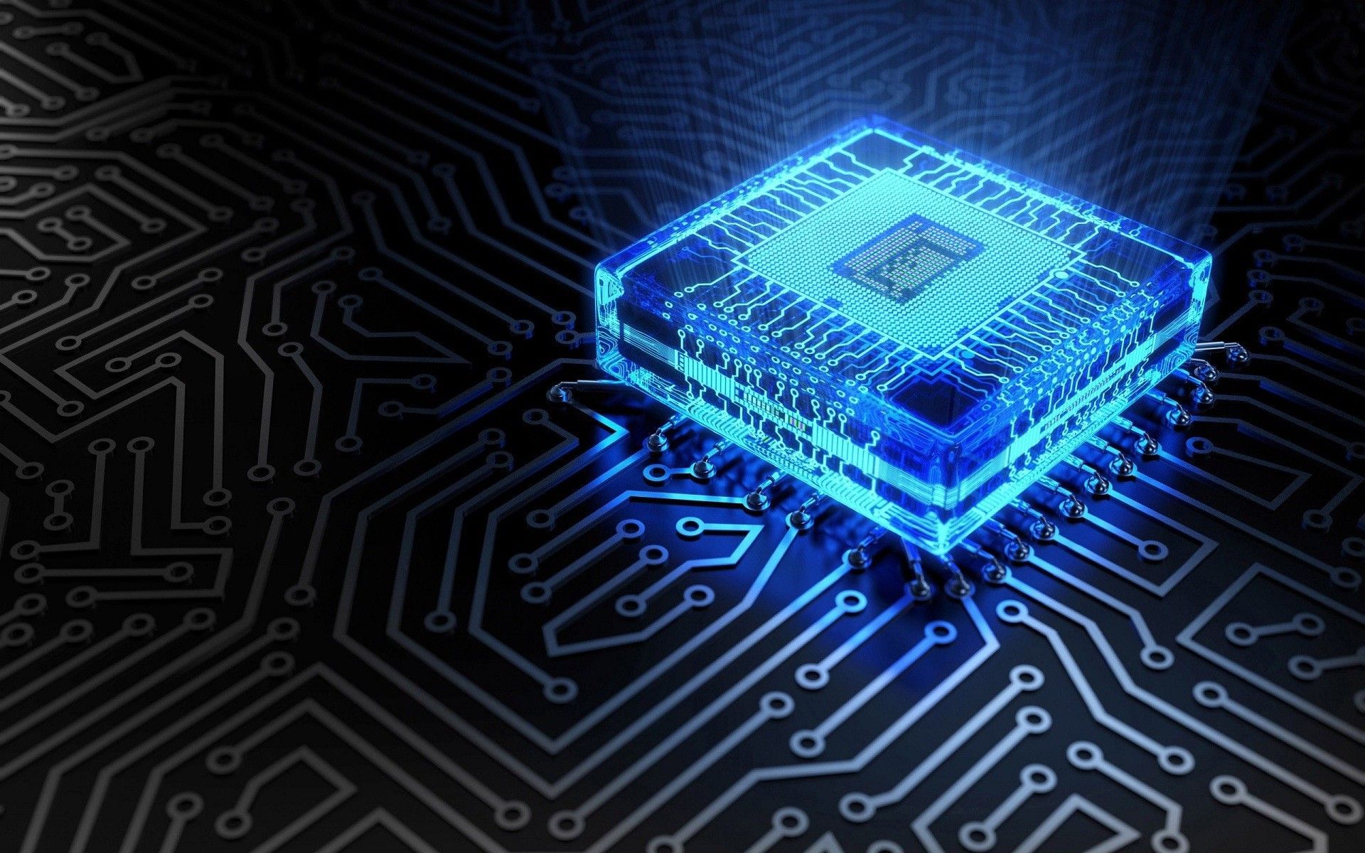 Chip elettronico blu circuito, 1920x1200 Full HD+ WUXGA, Desktop