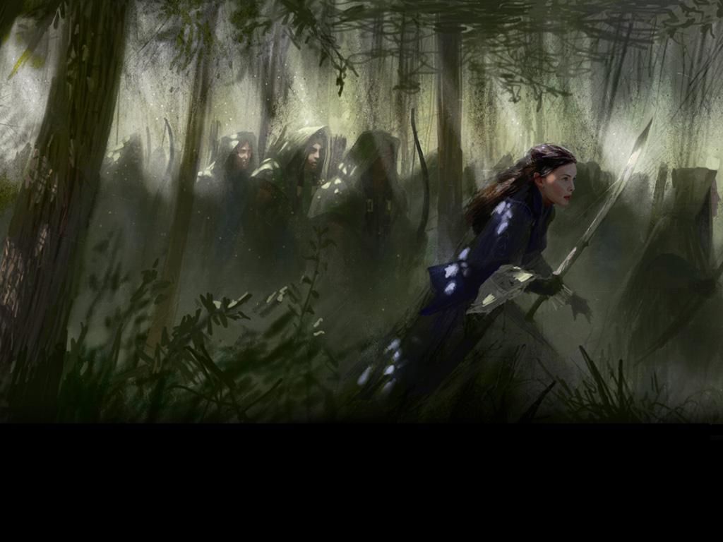 Elfo guerriero nella foresta, 1024x768 HD, PC