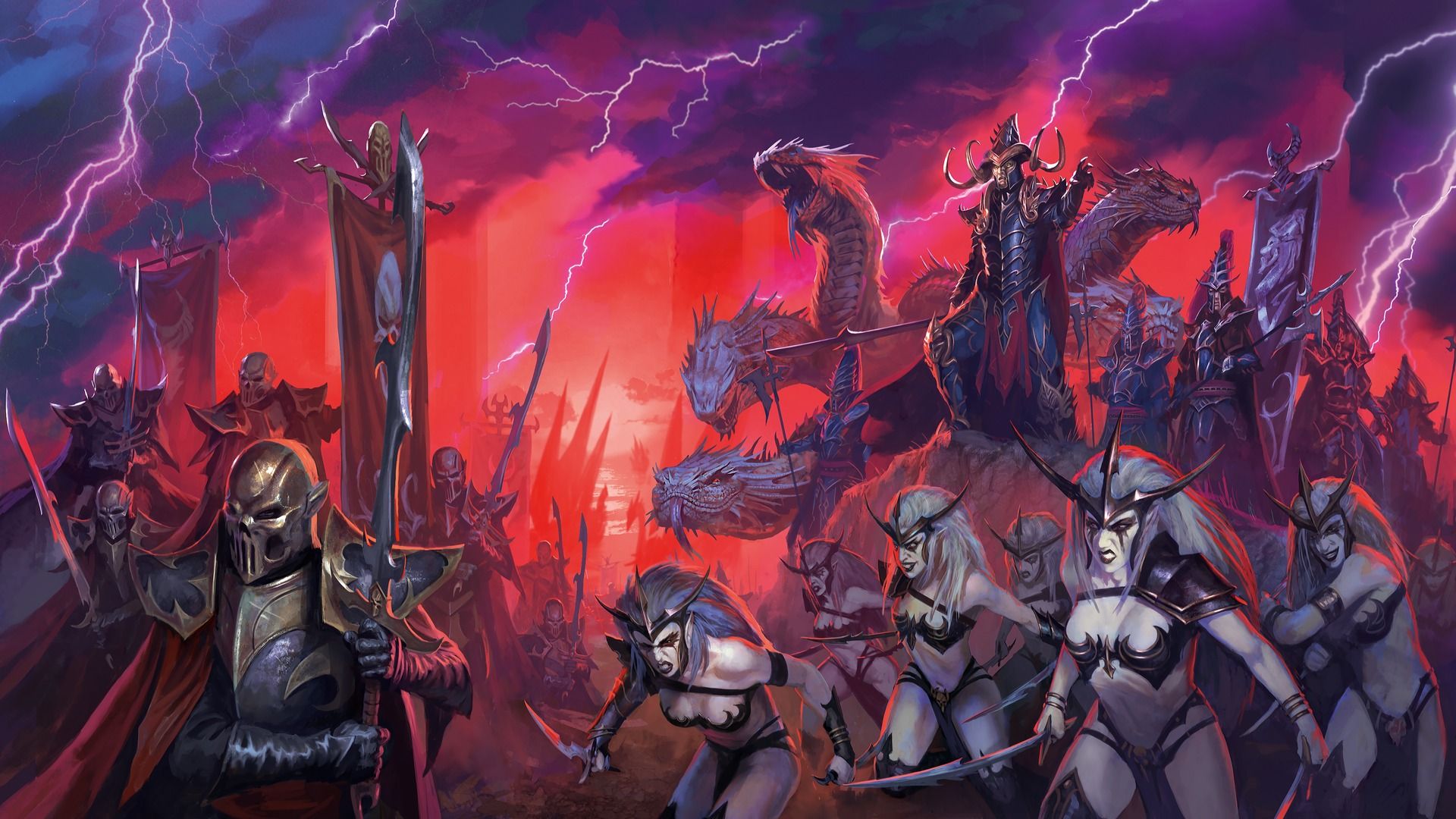 Elfi oscuri Total War Warhammer, 1920x1080 Full HD, Laptop