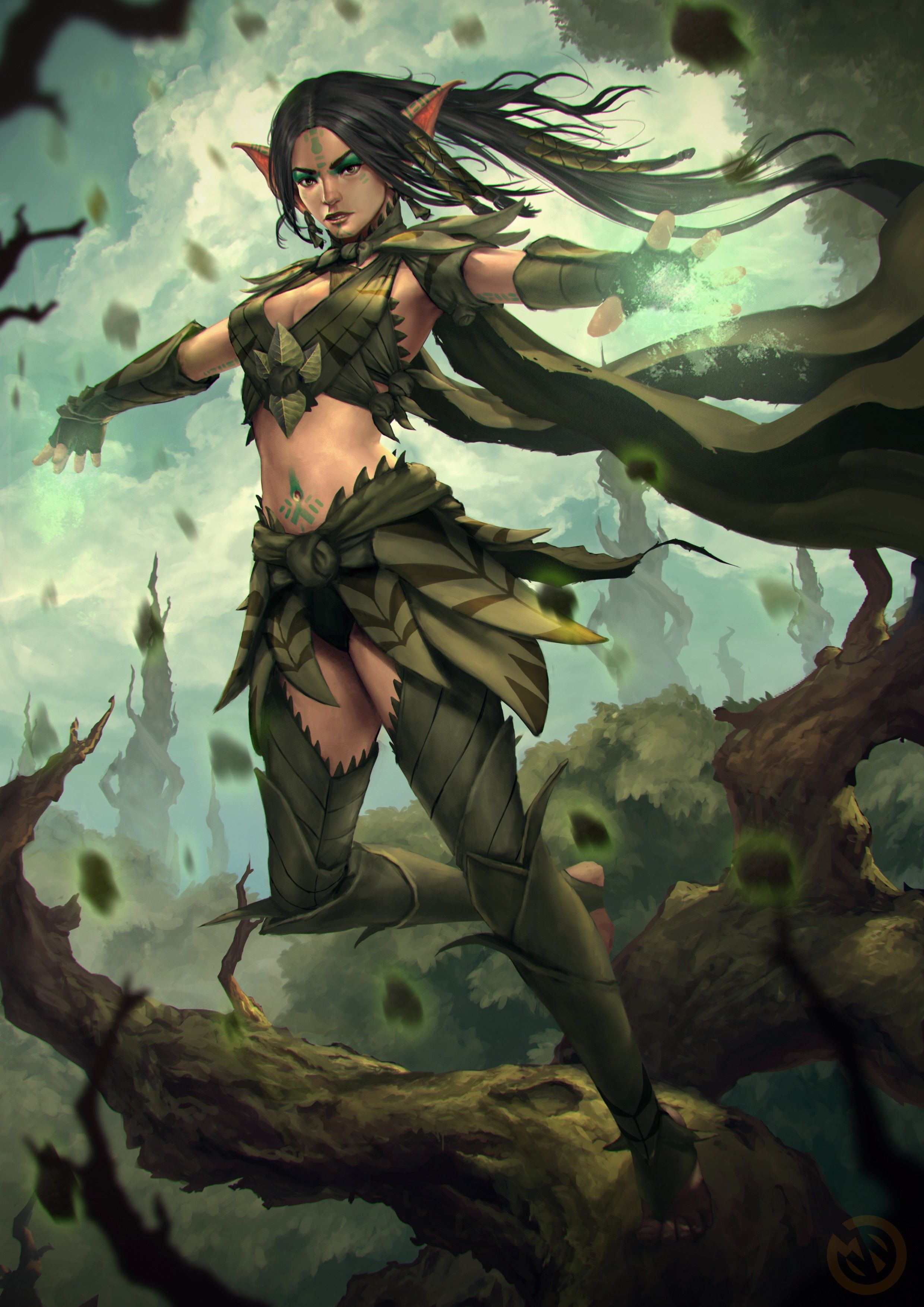 Elfa guerriera nella foresta, 2480x3508 Verticale, Xiaomi