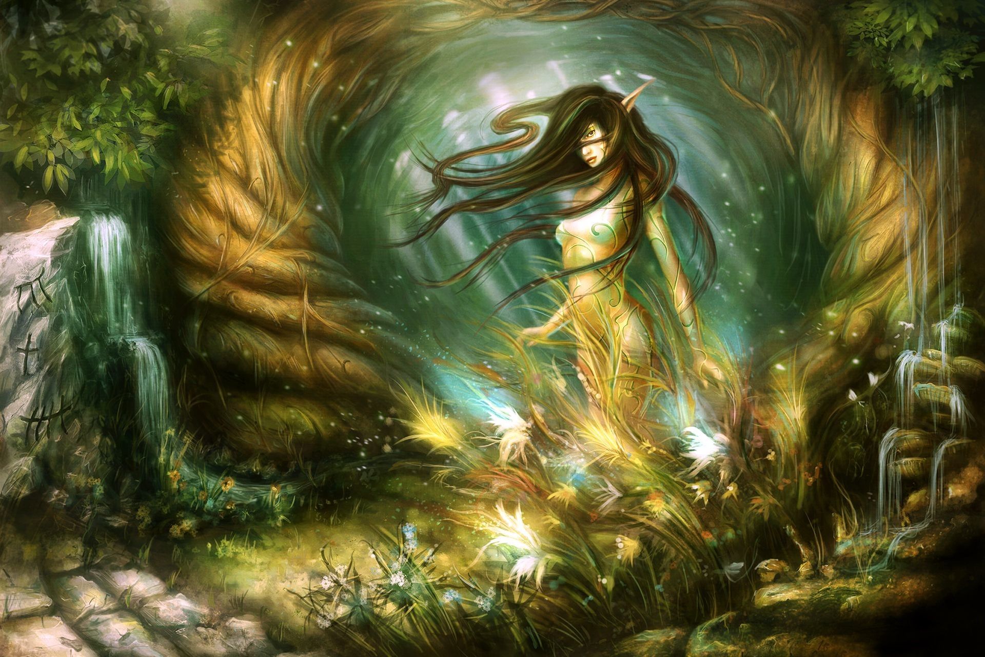 Elfa fantasy nella foresta, 1920x1280 WUXGA, iMac