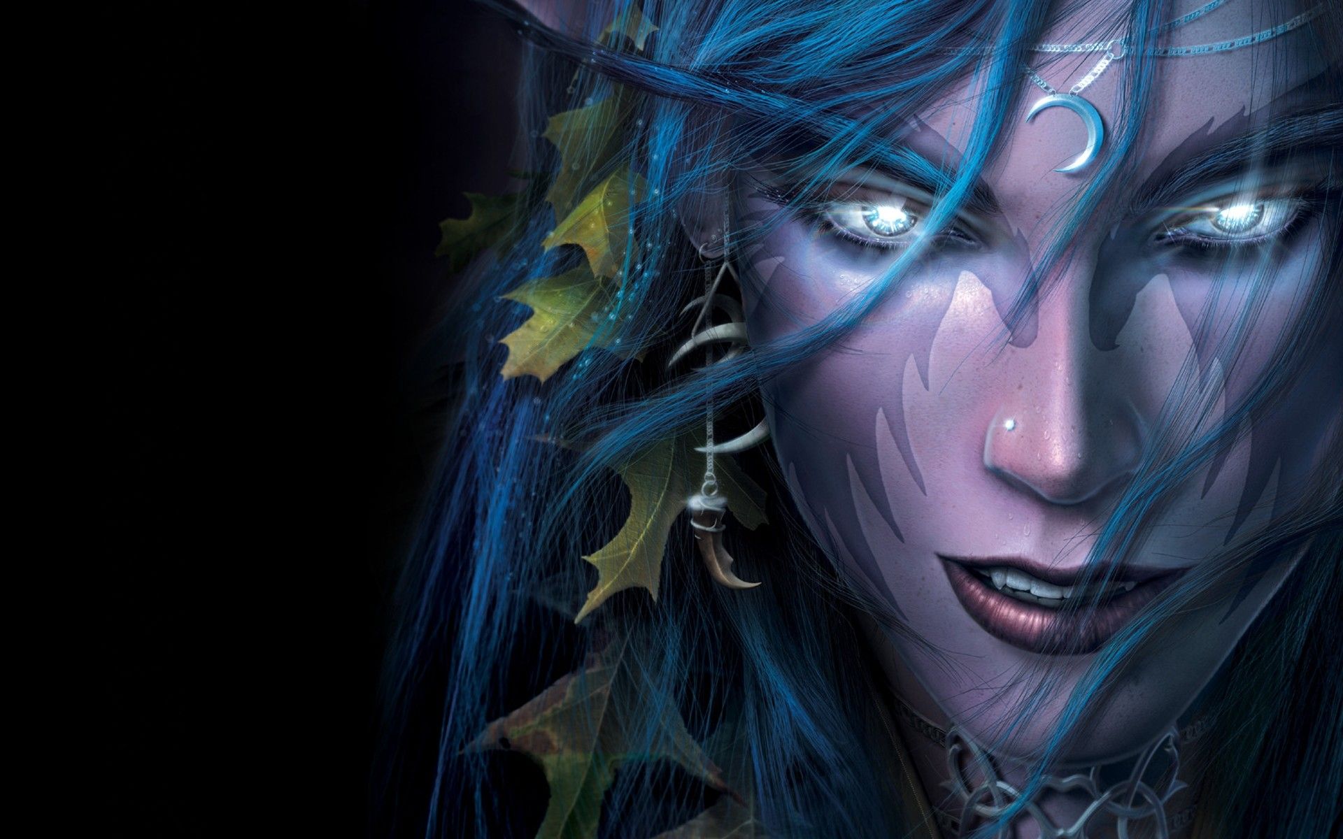 Elfo blu occhi luminosi, 1920x1200 WUXGA, Desktop