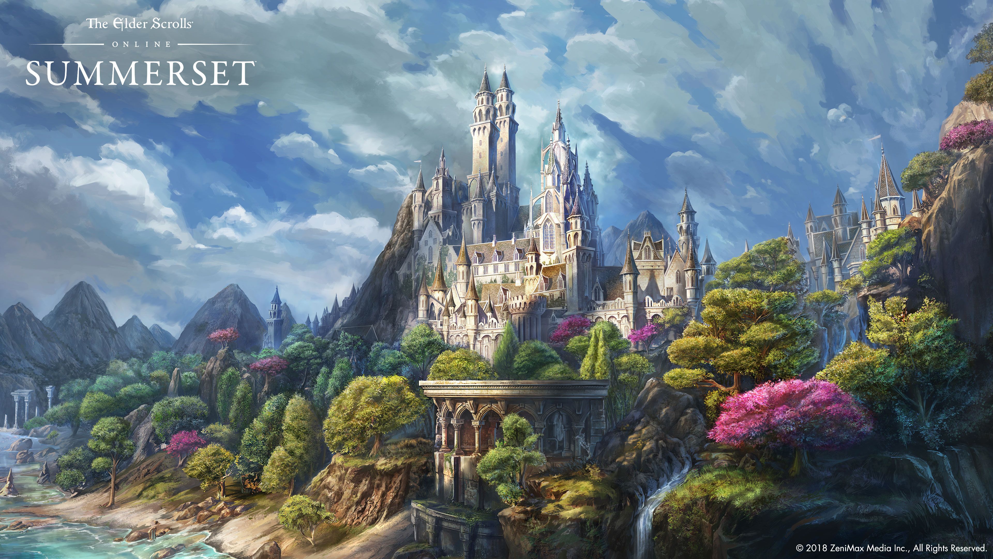 Castello fantasy Summerset Elder Scrolls, 3840x2160 4K, Desktop 4K