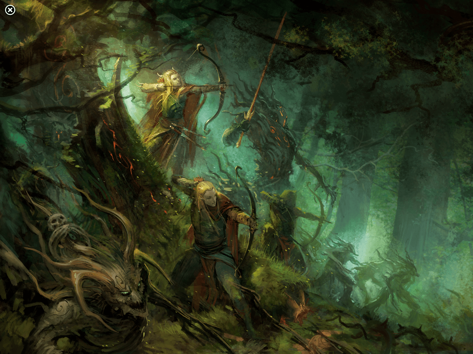 Elfi arcieri nella foresta, 1600x1200 HD Ready, Laptop