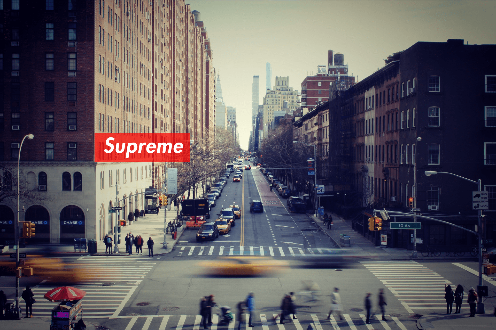 Logo Supreme strada New York, streetwear, 1920x1280 Full HD+ WUXGA, Laptop