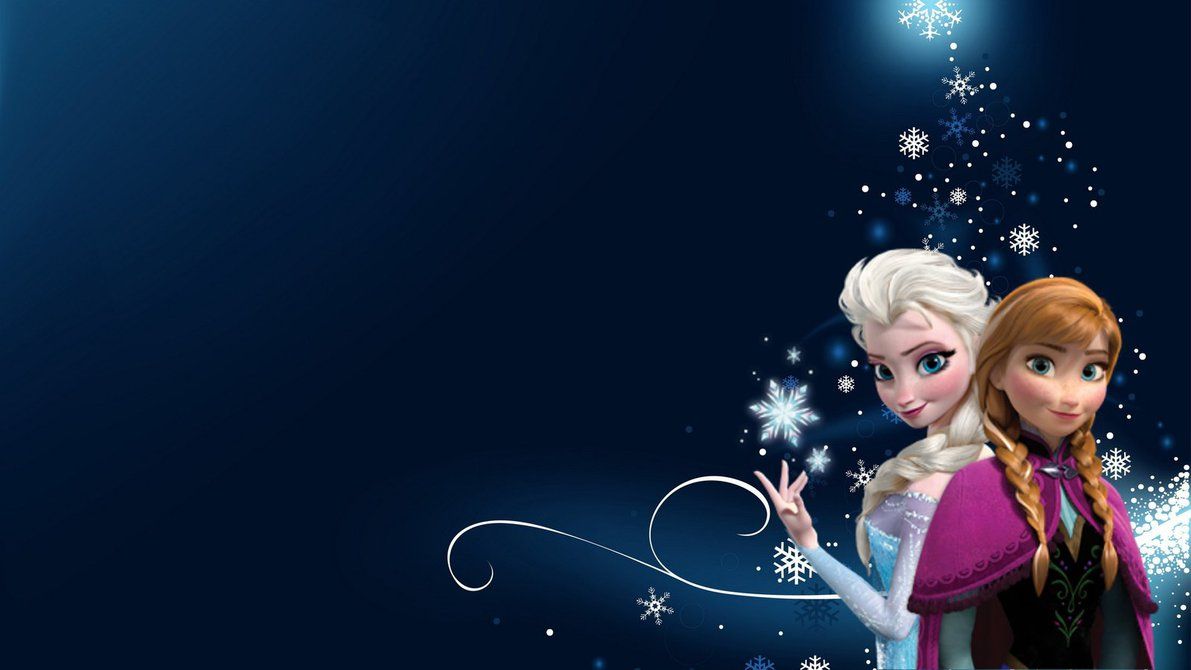 Elsa Anna Frozen sfondo blu, 1191x670 HD, Desktop