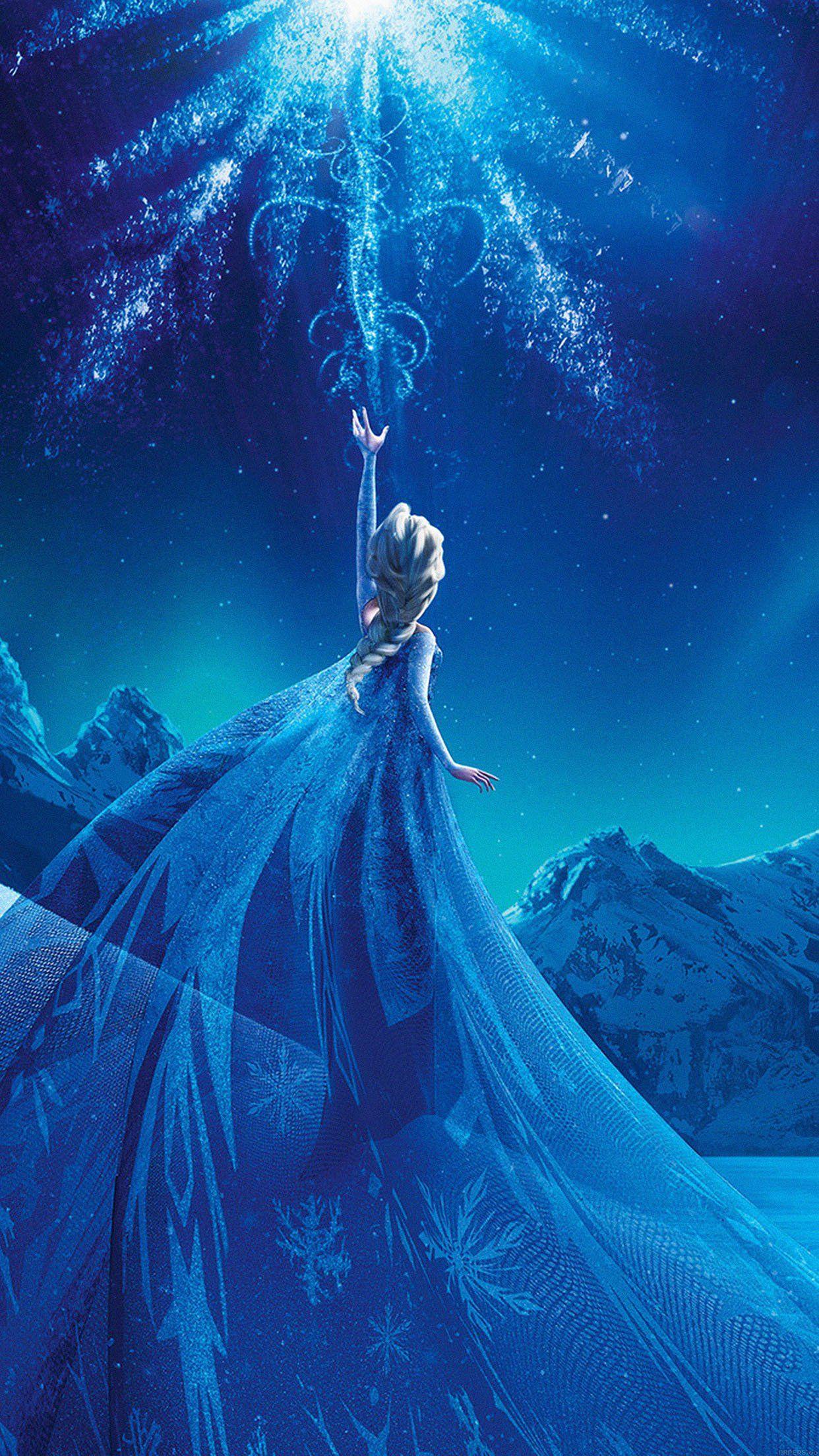 Elsa magia ghiaccio Frozen blu, 1242x2208 Full HD Verticale, iPhone