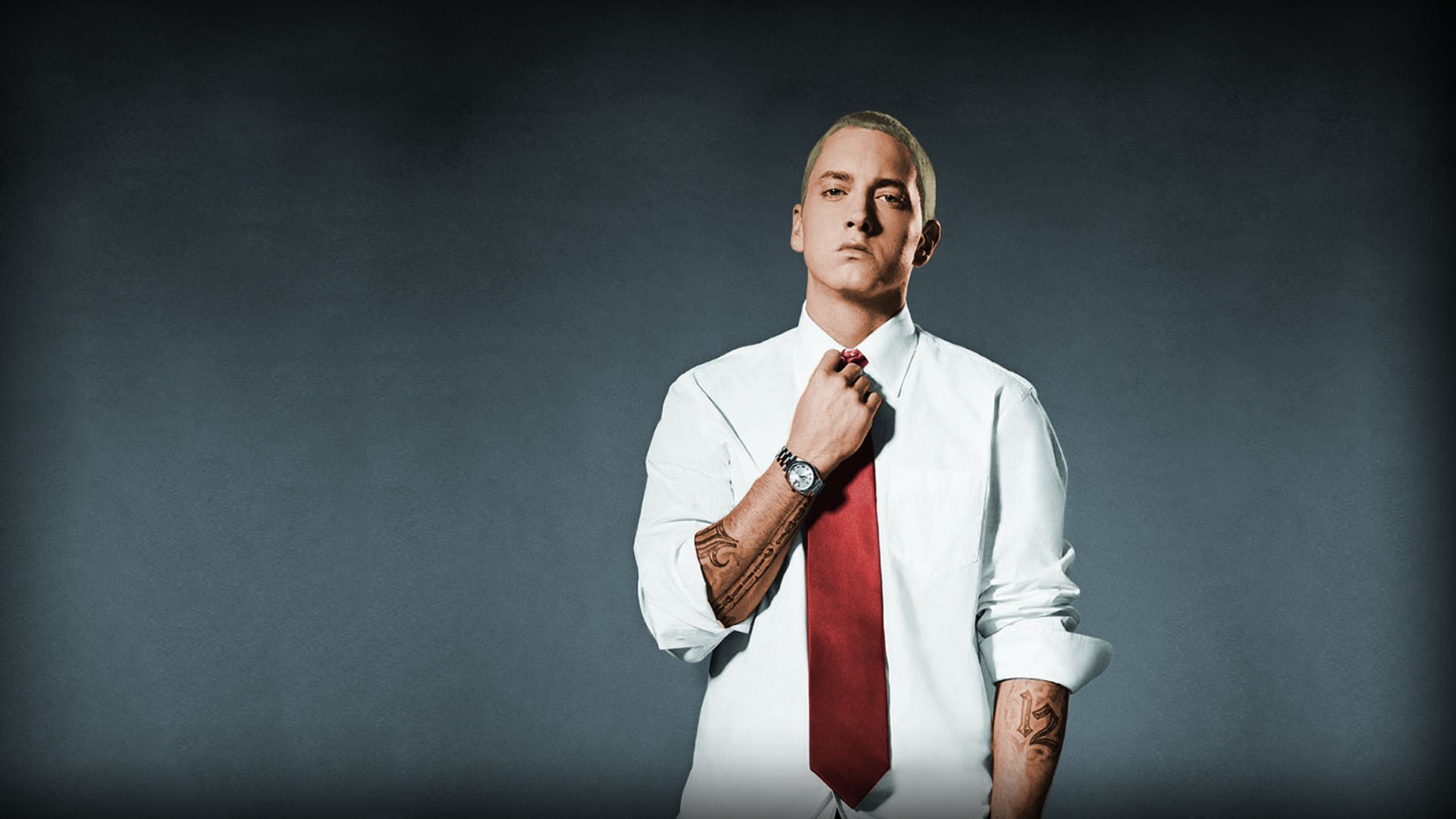 Eminem camicia bianca cravatta, rapper, 1920x1080 Full HD 1080p, MacBook Pro