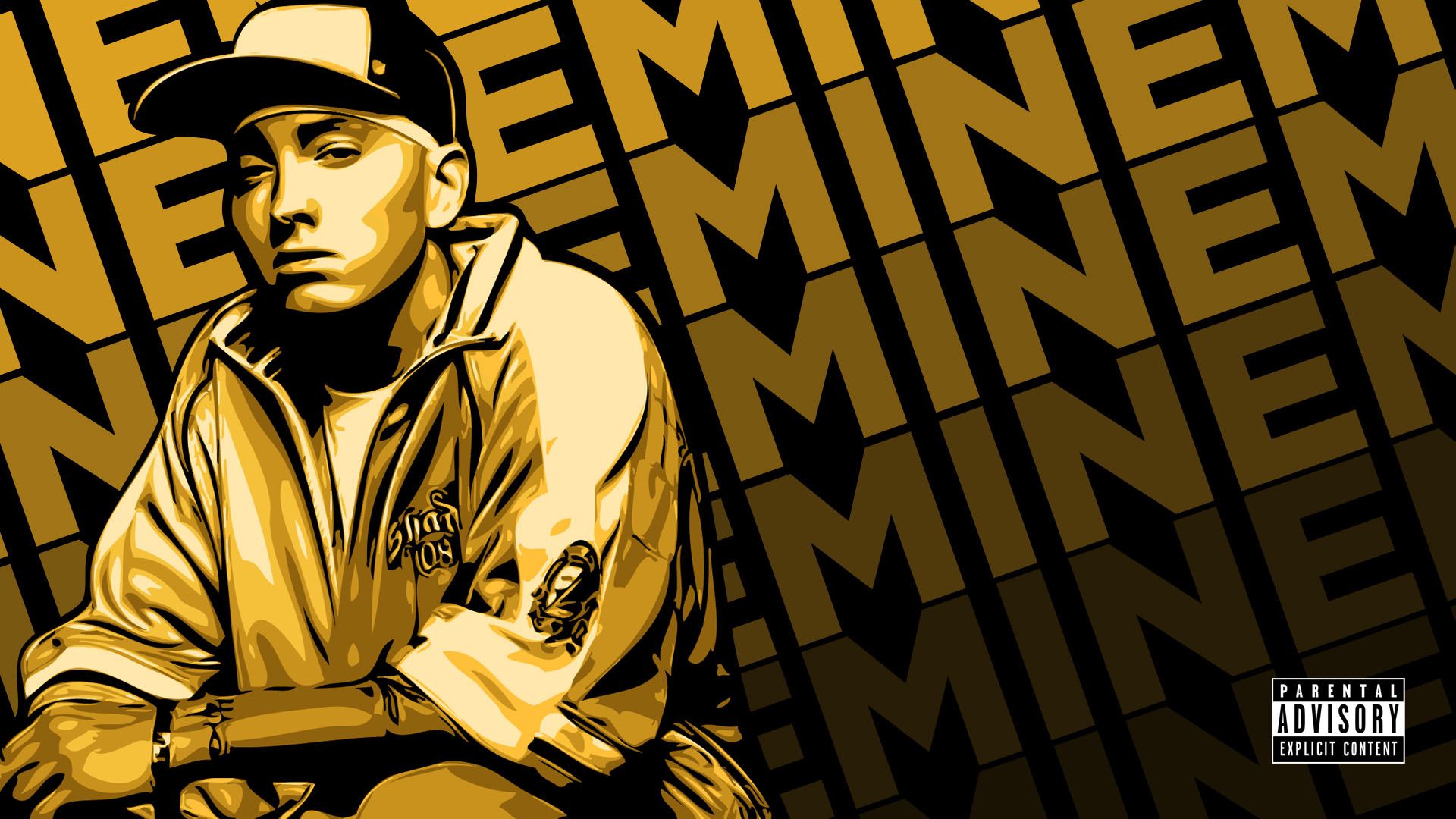 Eminem illustrazione dorata, 1920x1080 1080p, Lenovo Legion