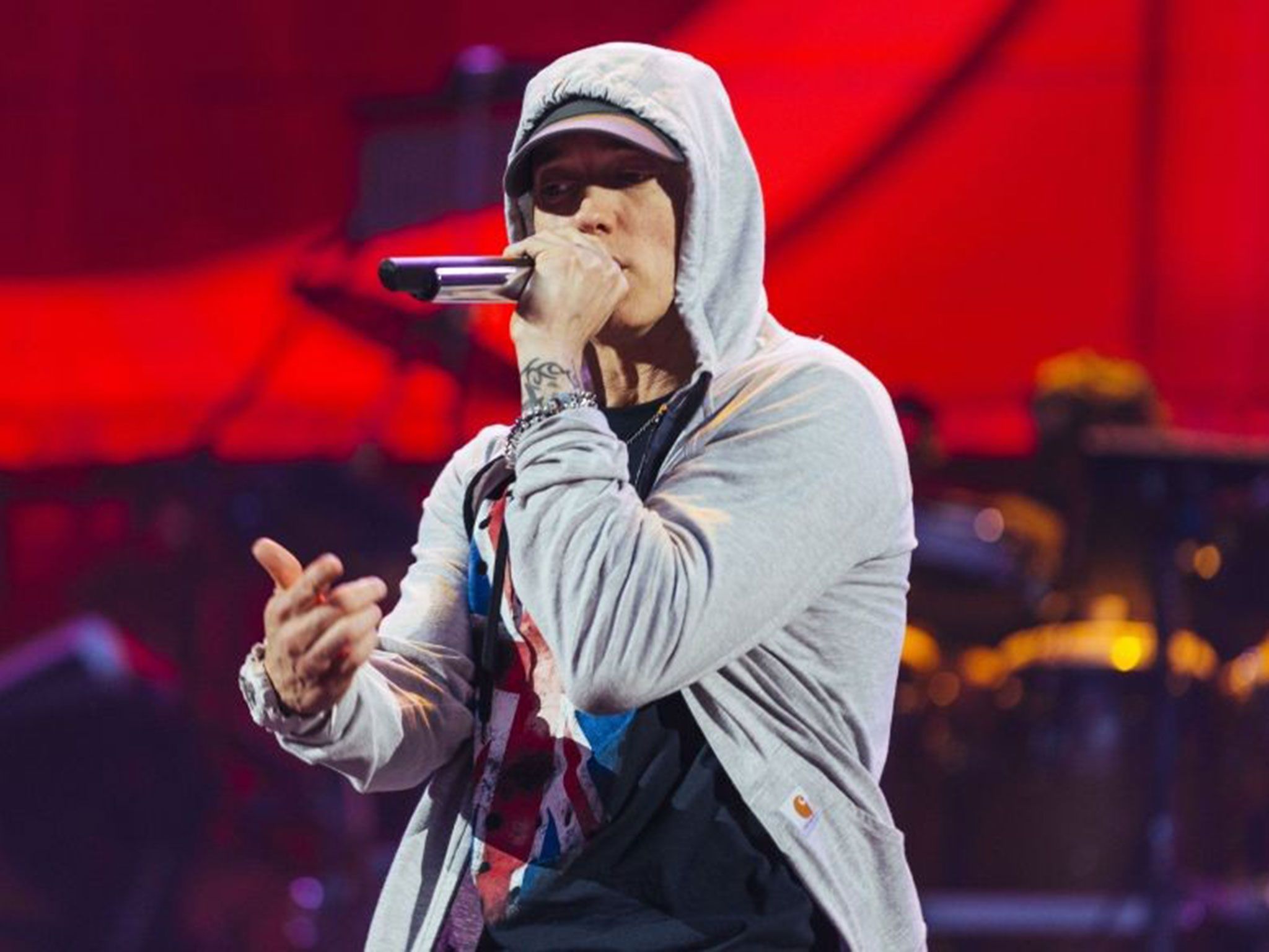 Eminem canta con microfono, 2048x1536 Hi-Res, Laptop