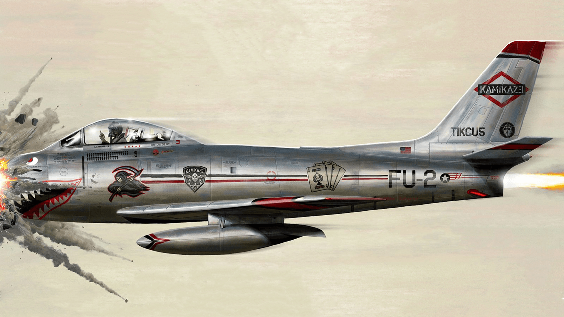 Aereo militare Kamikaze, 1920x1080 Full HD 1080p, Notebook