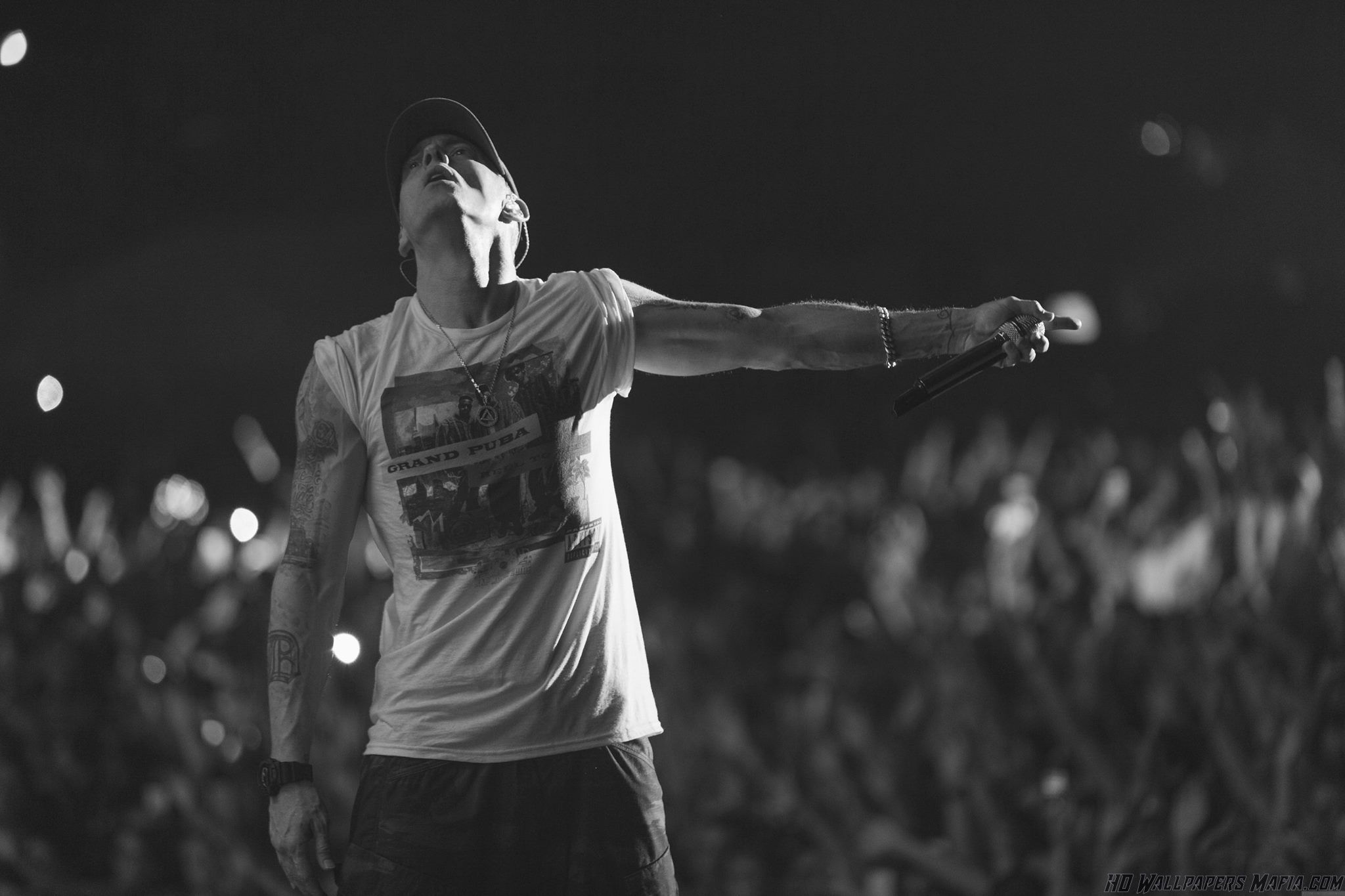 Eminem concerto bianco e nero, Marshall Mathers, 2048x1365 alta risoluzione, Ultrabook