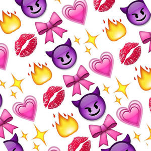 Pattern emoji viola e rosa, 300x300 HD, Desktop